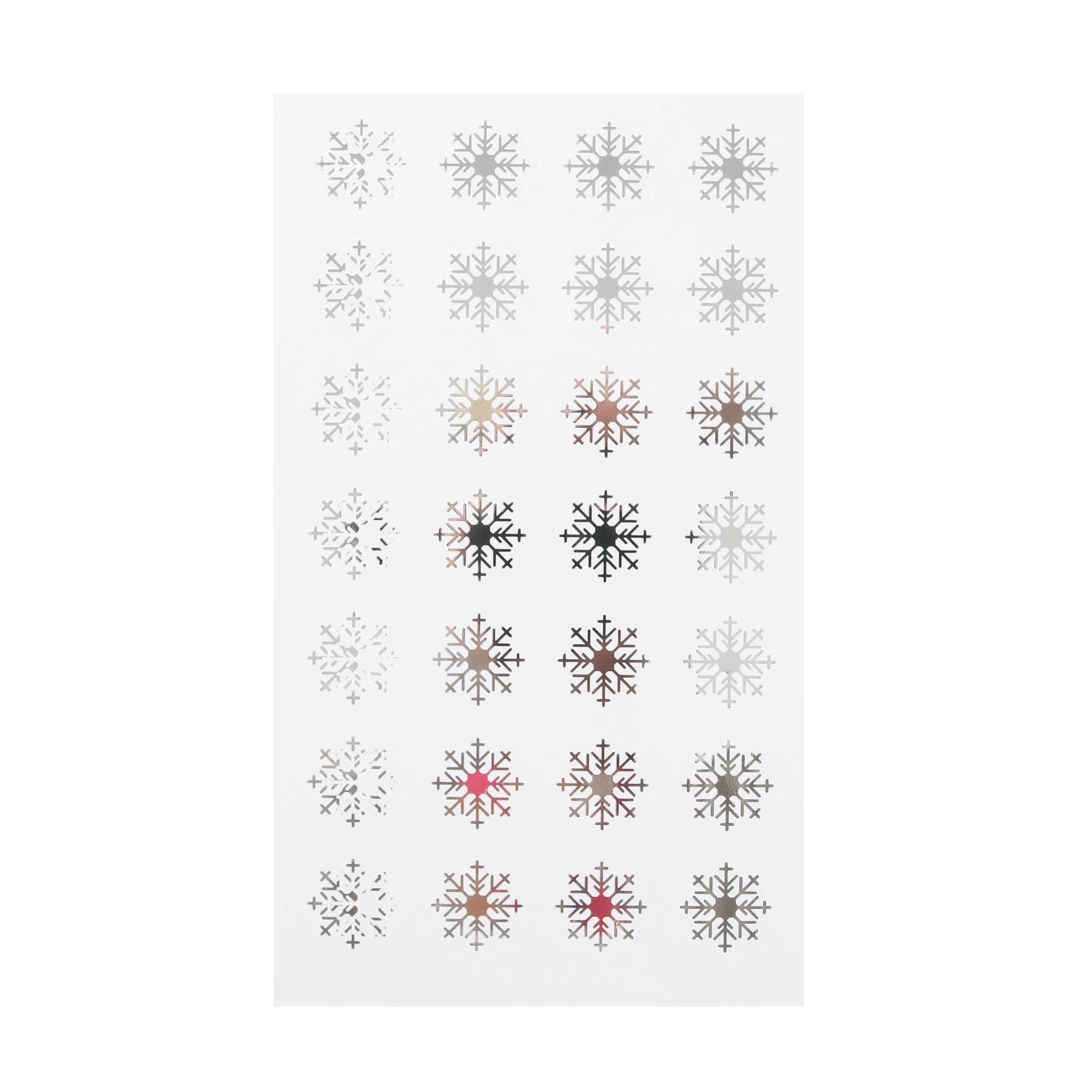 Silver Snowflake Foil Stickers 28 Pack Hobbycraft