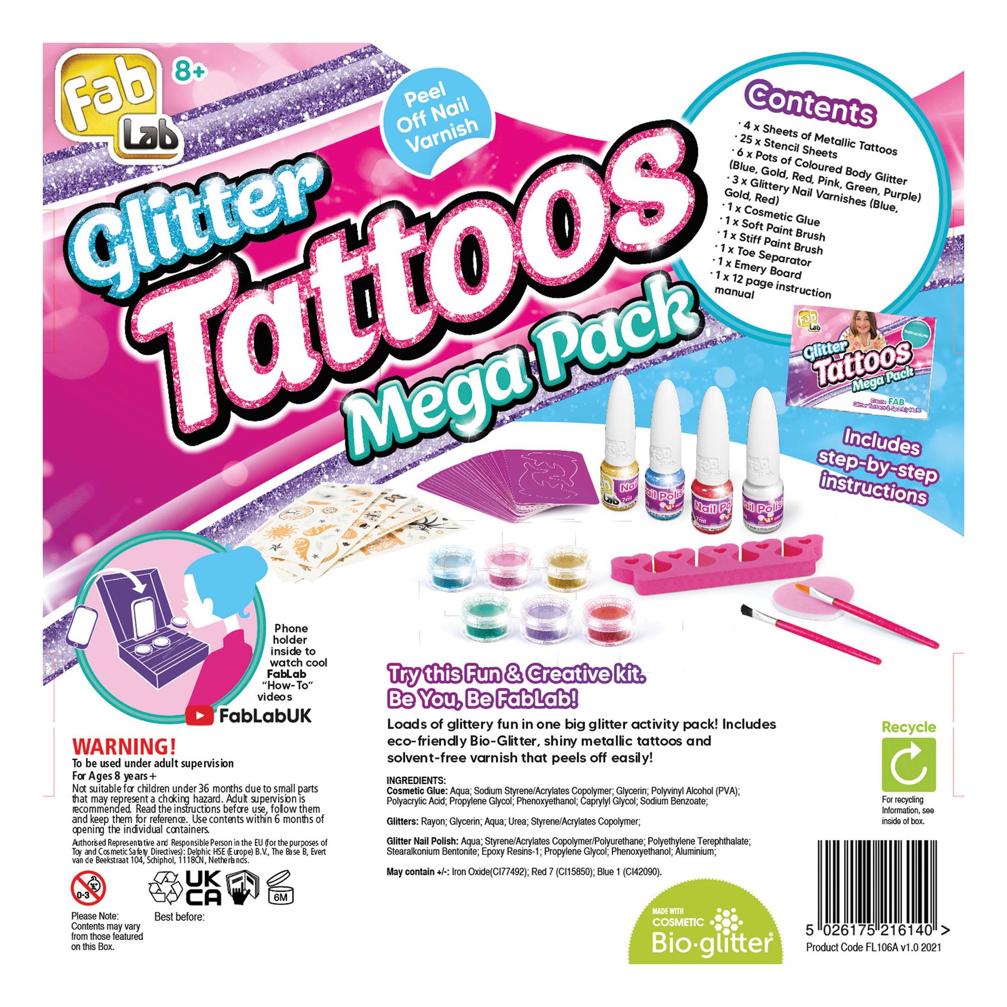 FabLab Glitter Tattoos Mega Pack