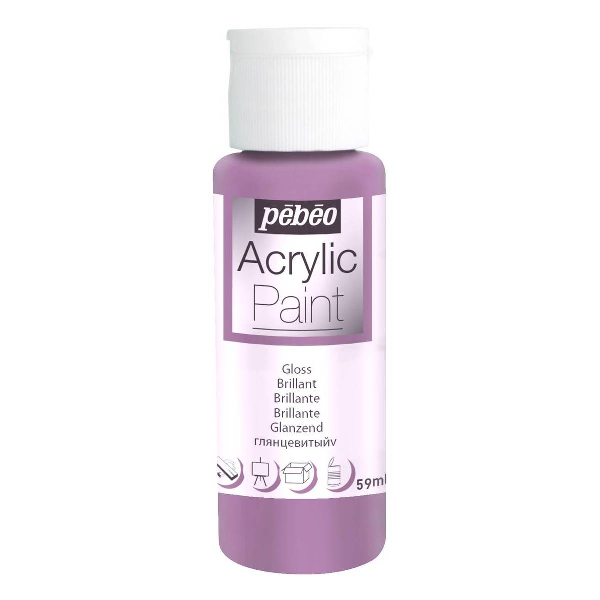 Pebeo Purple Gloss Acrylic Paint 59ml Hobbycraft