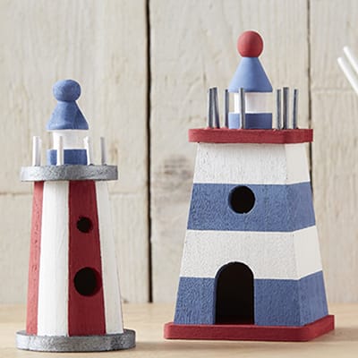 How to Paint Wooden Lighthouse Decorations | Hobbycraft