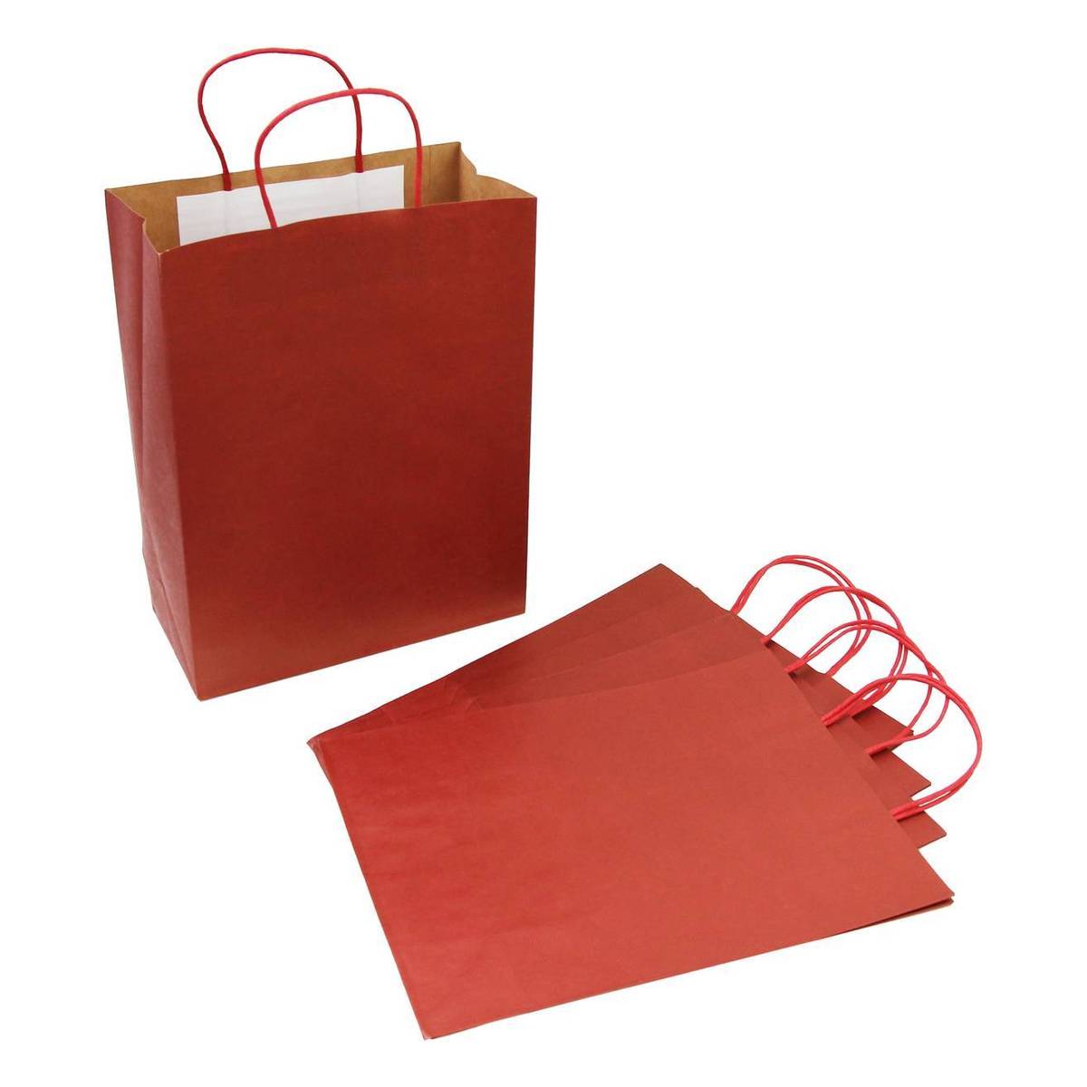 Red Kraft Gift Bags 5 Pack Hobbycraft