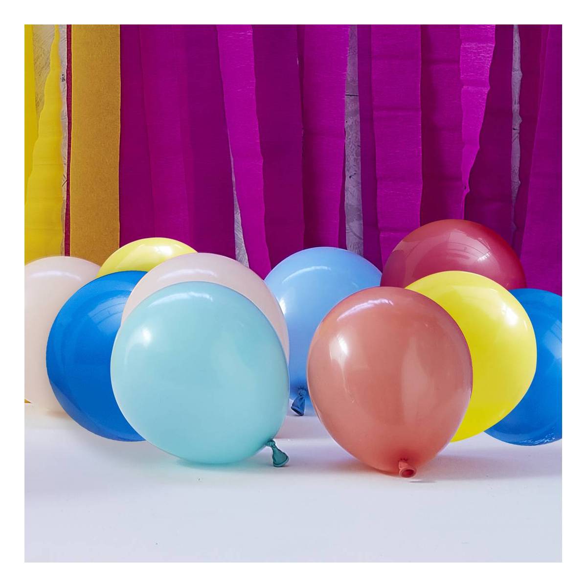 Ginger Ray Rainbow Bright Mosaic Balloons 40 Pack Hobbycraft