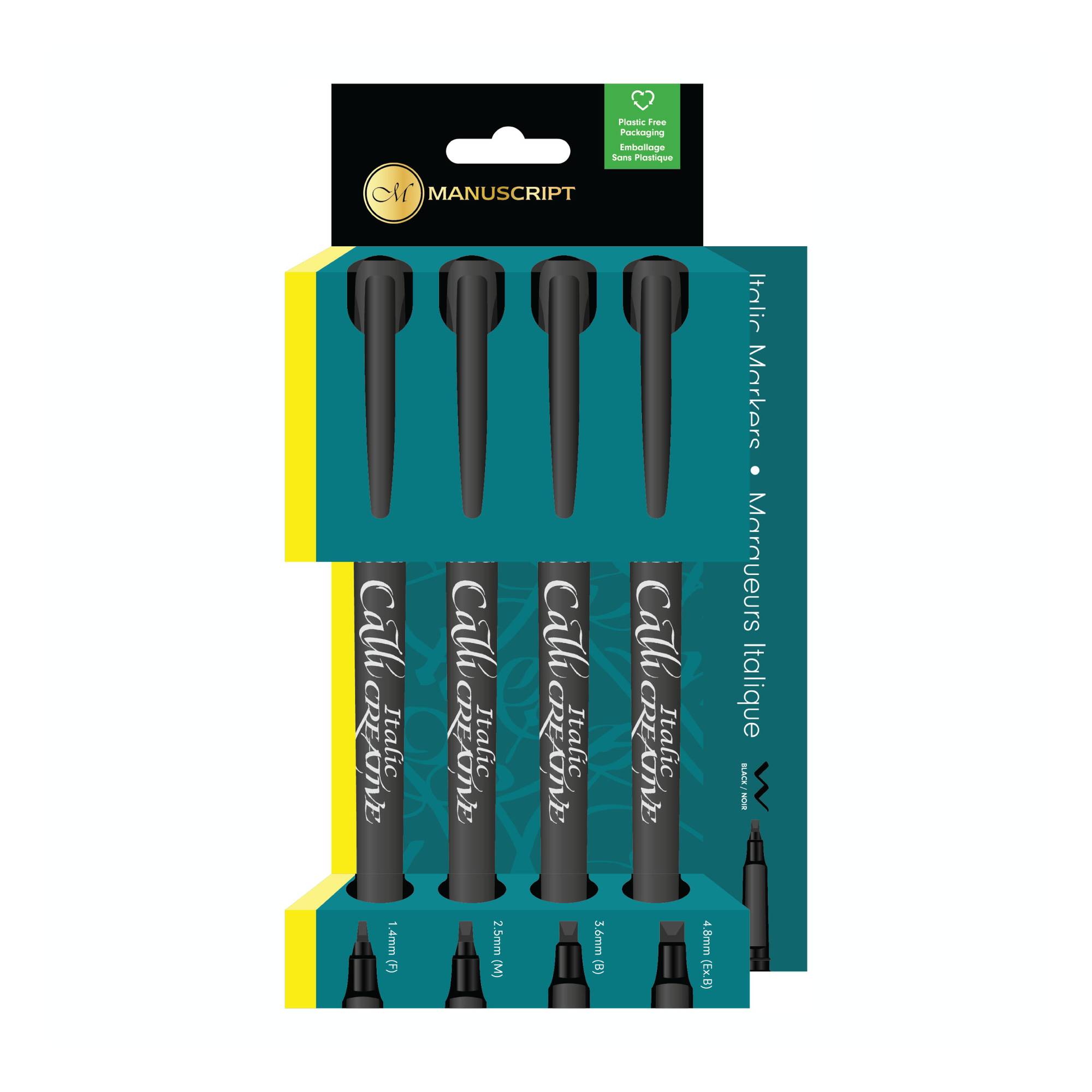 Black Permanent Markers 4 Pack
