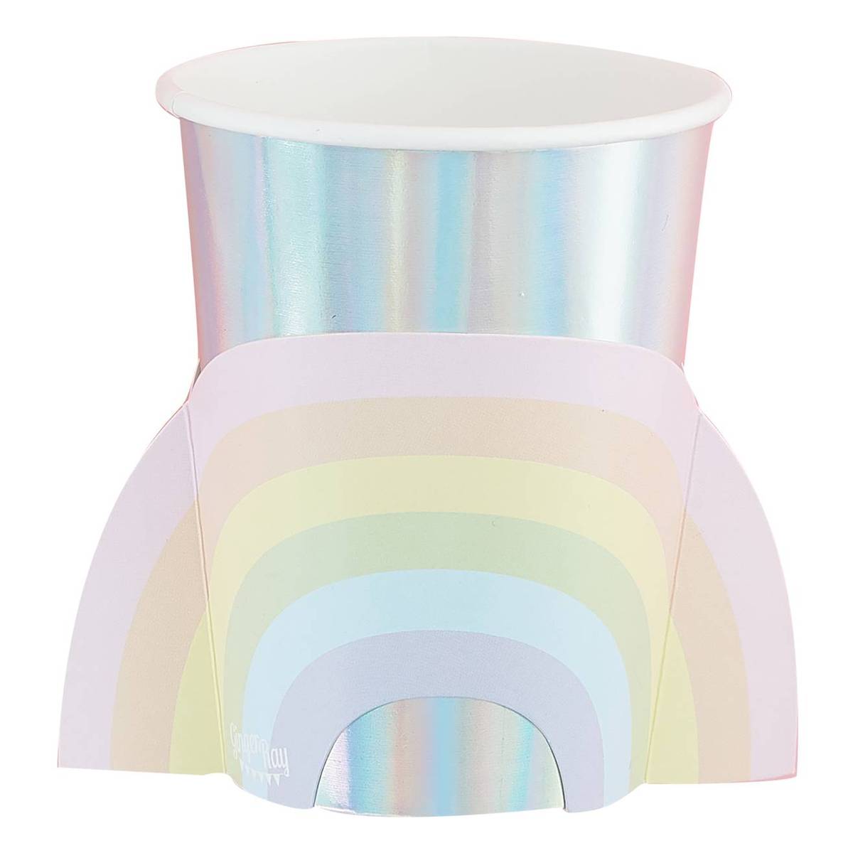 Ginger Ray Pastel Party Rainbow Paper Cups 6 Pack Hobbycraft