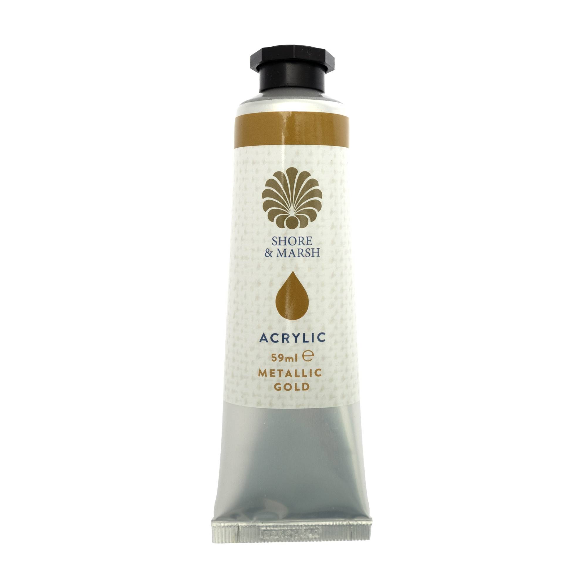 Shore & Marsh Metallic Gold Acrylic Paint 59ml Hobbycraft