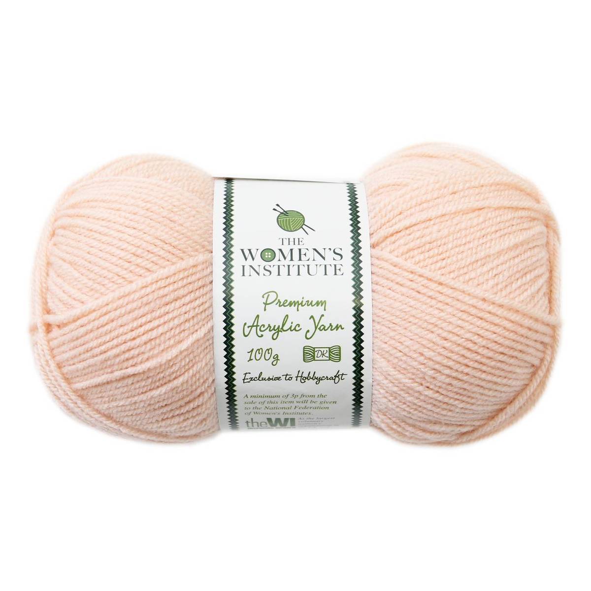 Women’s Institute Cool Vanilla Premium Acrylic Yarn 100g Hobbycraft
