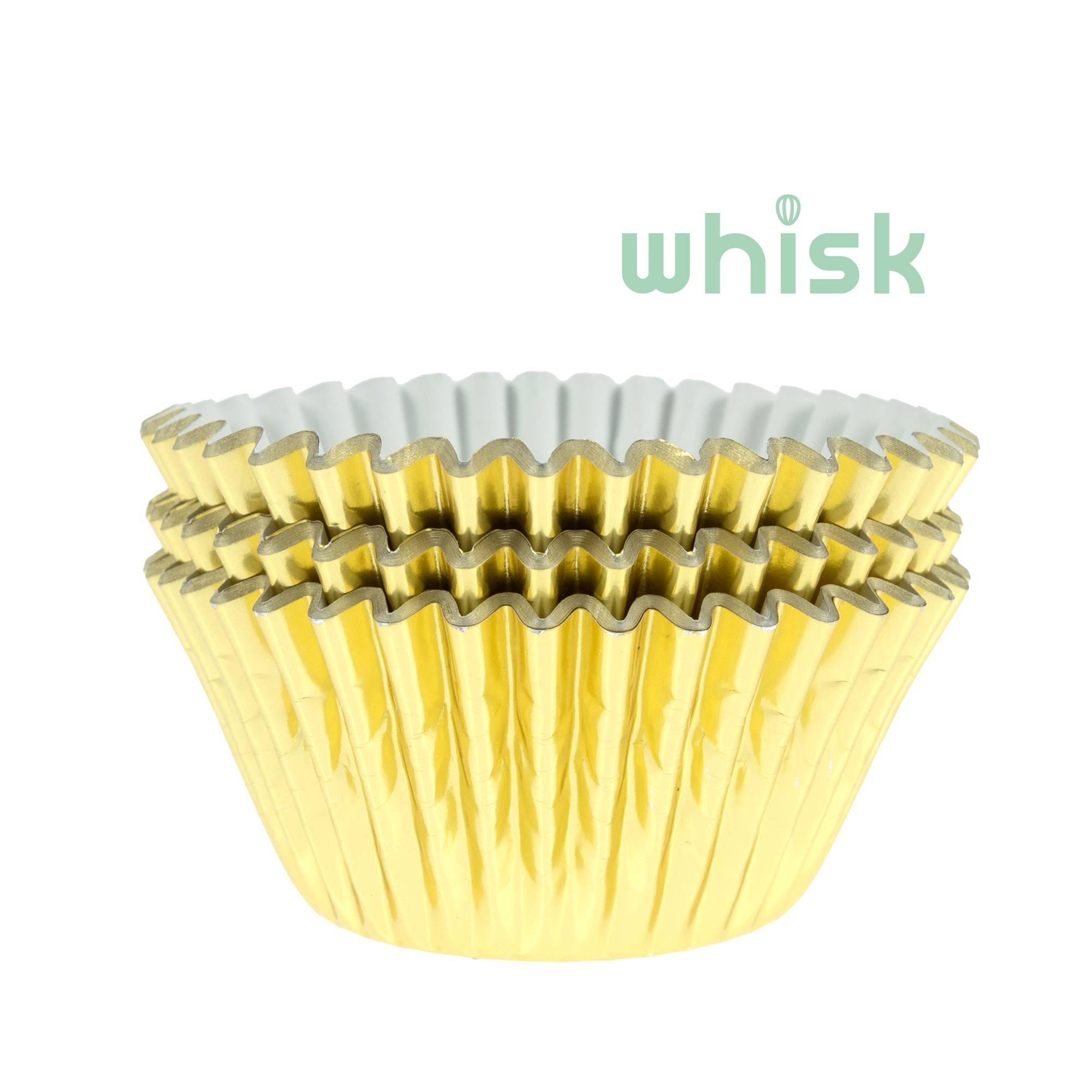Whisk Gold Foil Cupcake Cases 50 Pack Hobbycraft