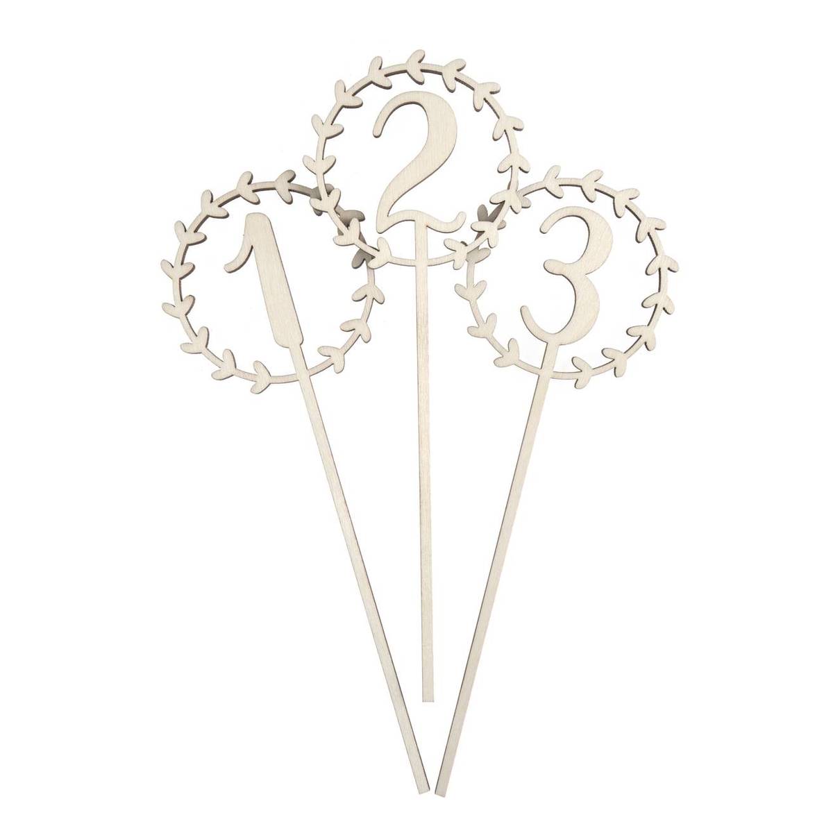 Wooden Laurel Table Numbers 12 Pack Hobbycraft