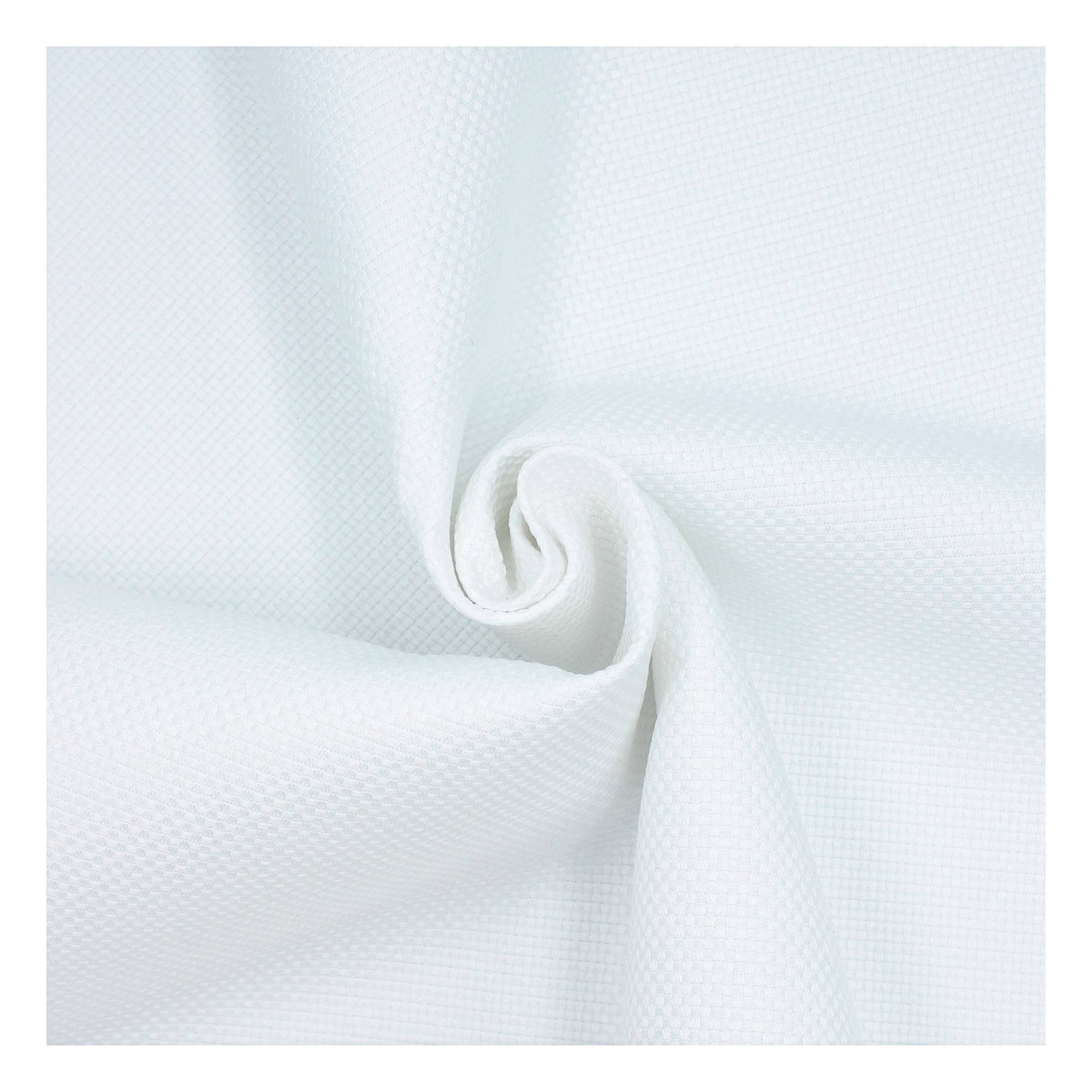 White Poly Basket Weave Fabric by the Metre Hobbycraft