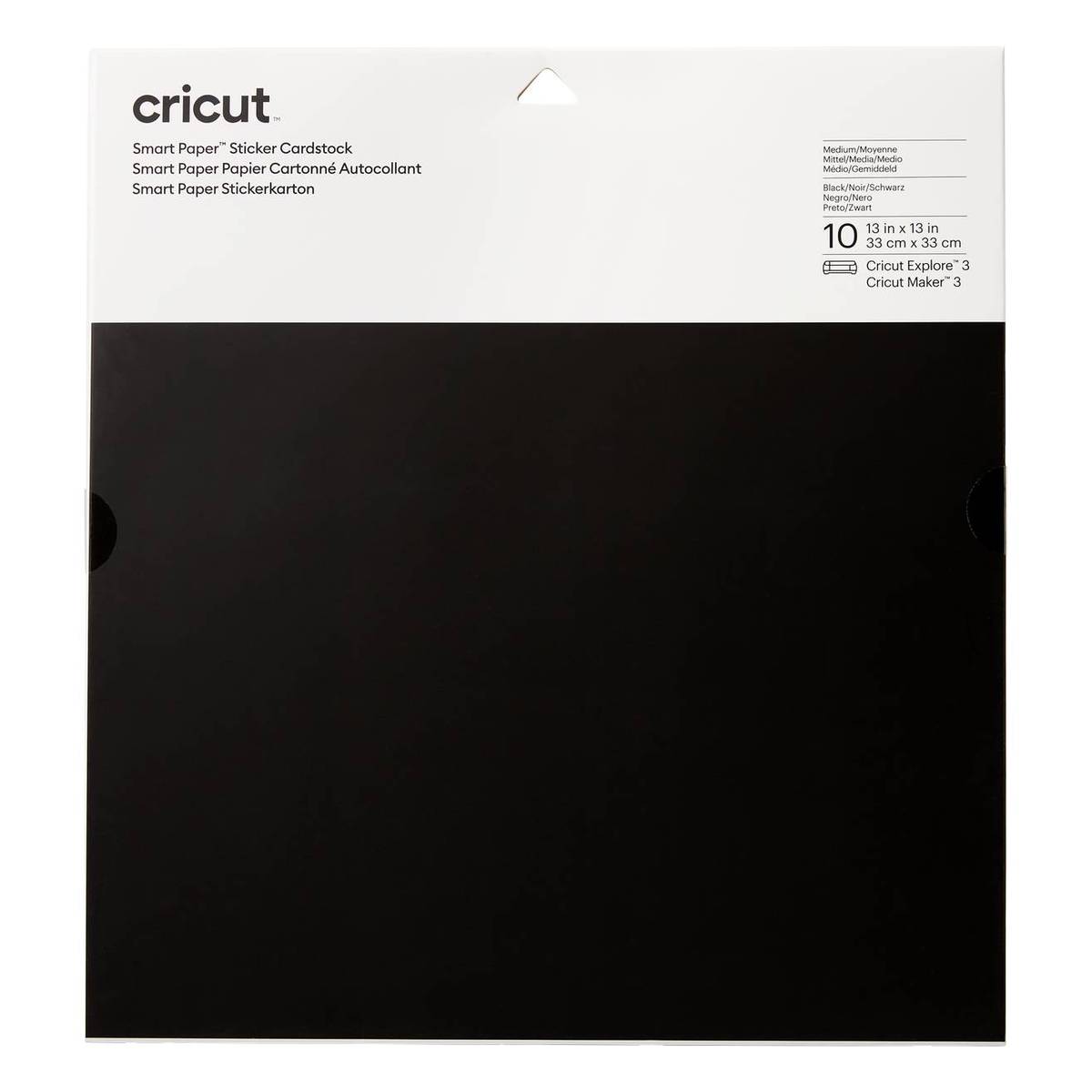Cricut Black Smart Paper Sticker Cardstock 10 Pack Hobbycraft