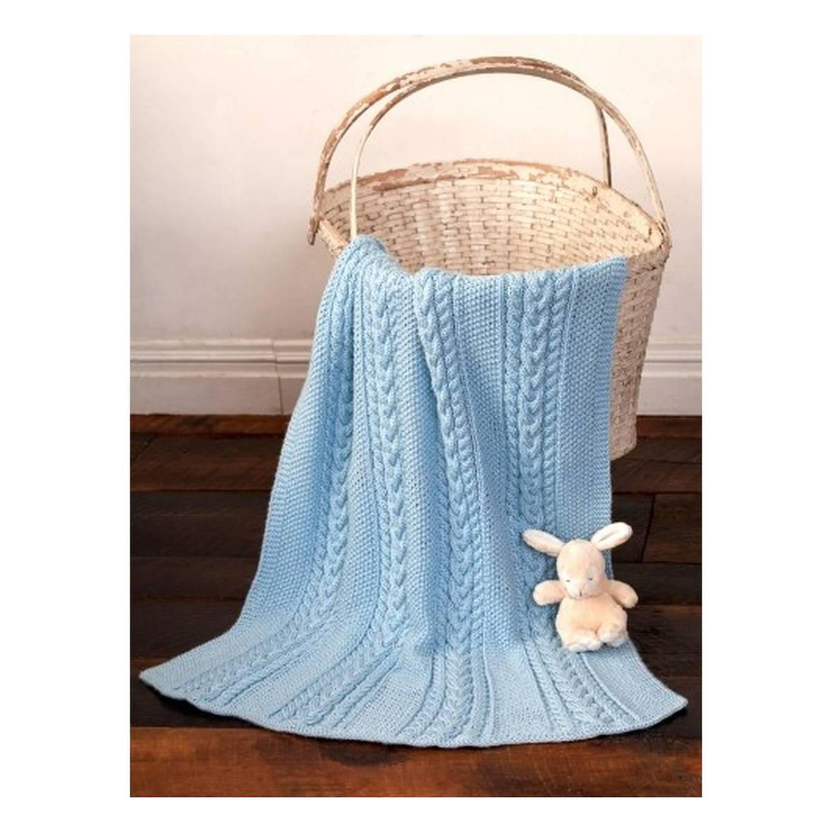 FREE PATTERN Caron Blue Baby Blanket Hobbycraft