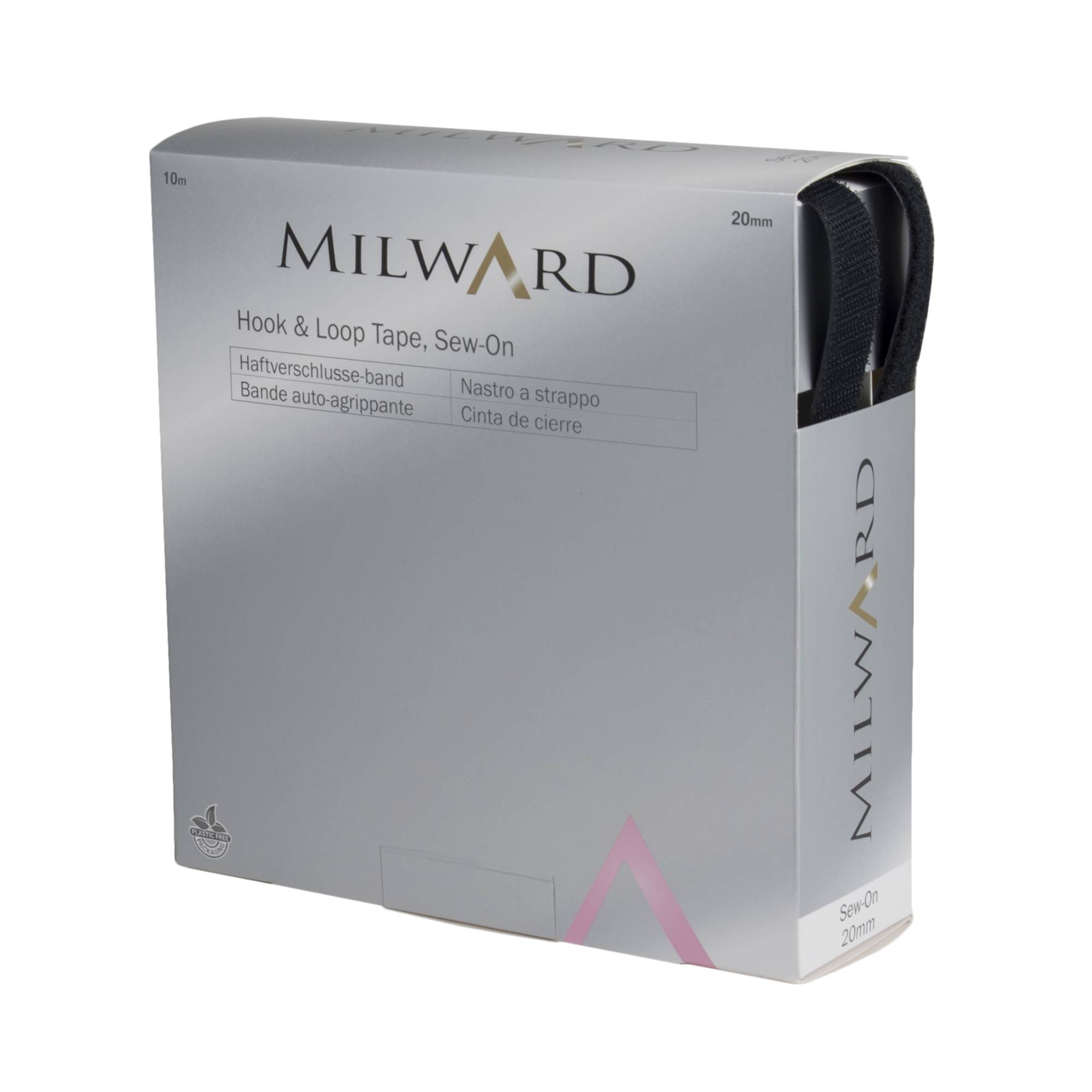 Milward Black 20mm SewOn Hook and Loop Tape by the Metre Hobbycraft
