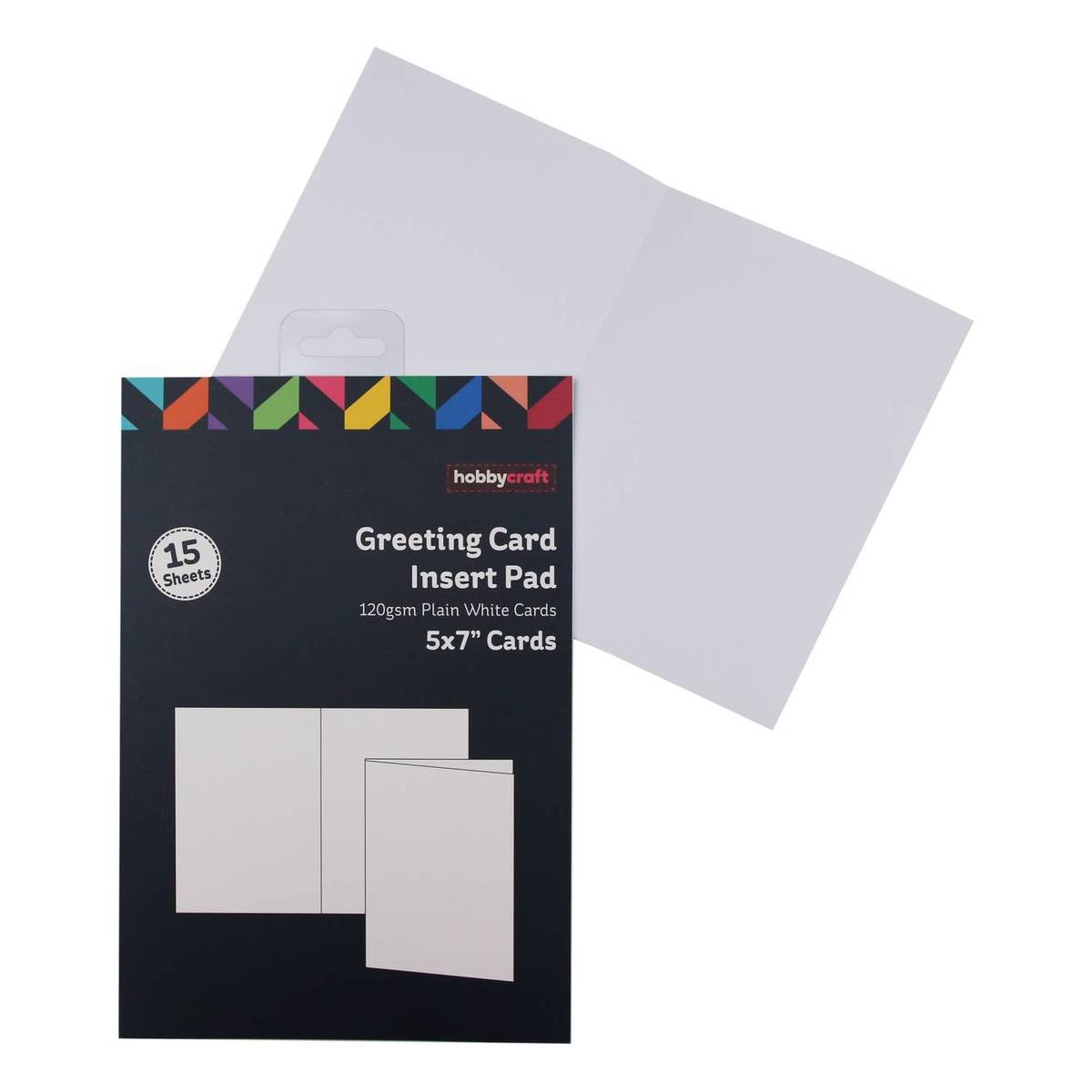 White Greeting Card Inserts 5 x 7 Inches 15 Pack Hobbycraft