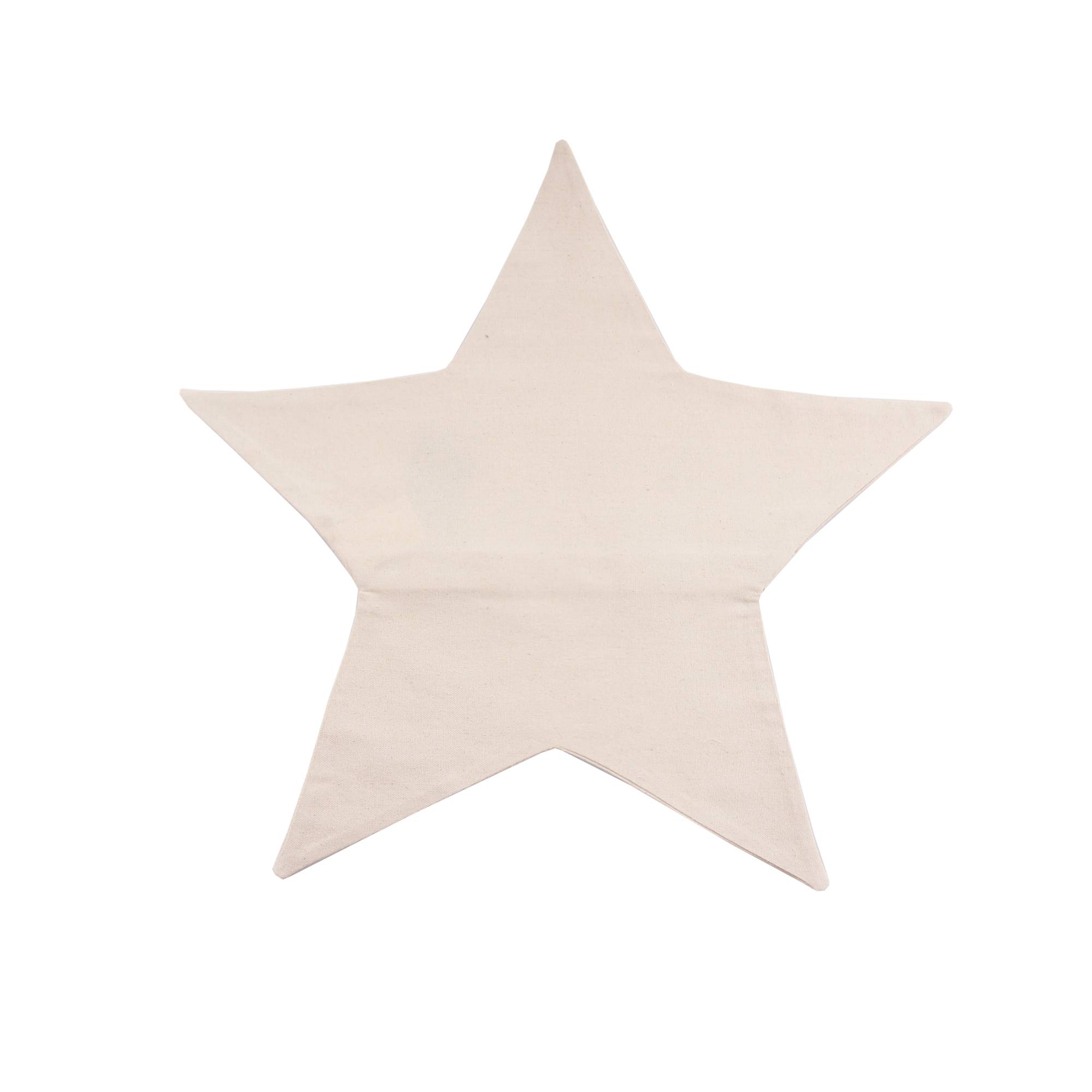 Natural Cotton Star Cushion Cover 43cm Hobbycraft
