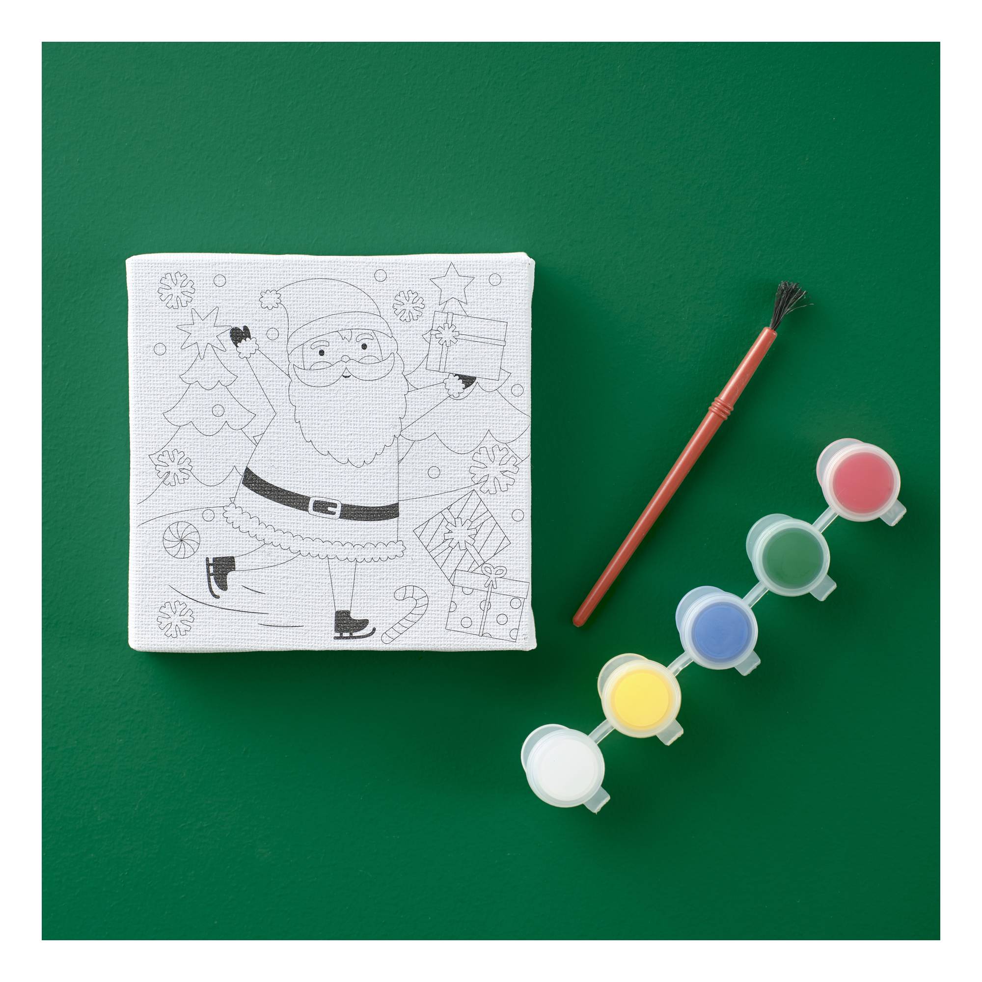 Paint Your Own Mini Santa Canvas Hobbycraft