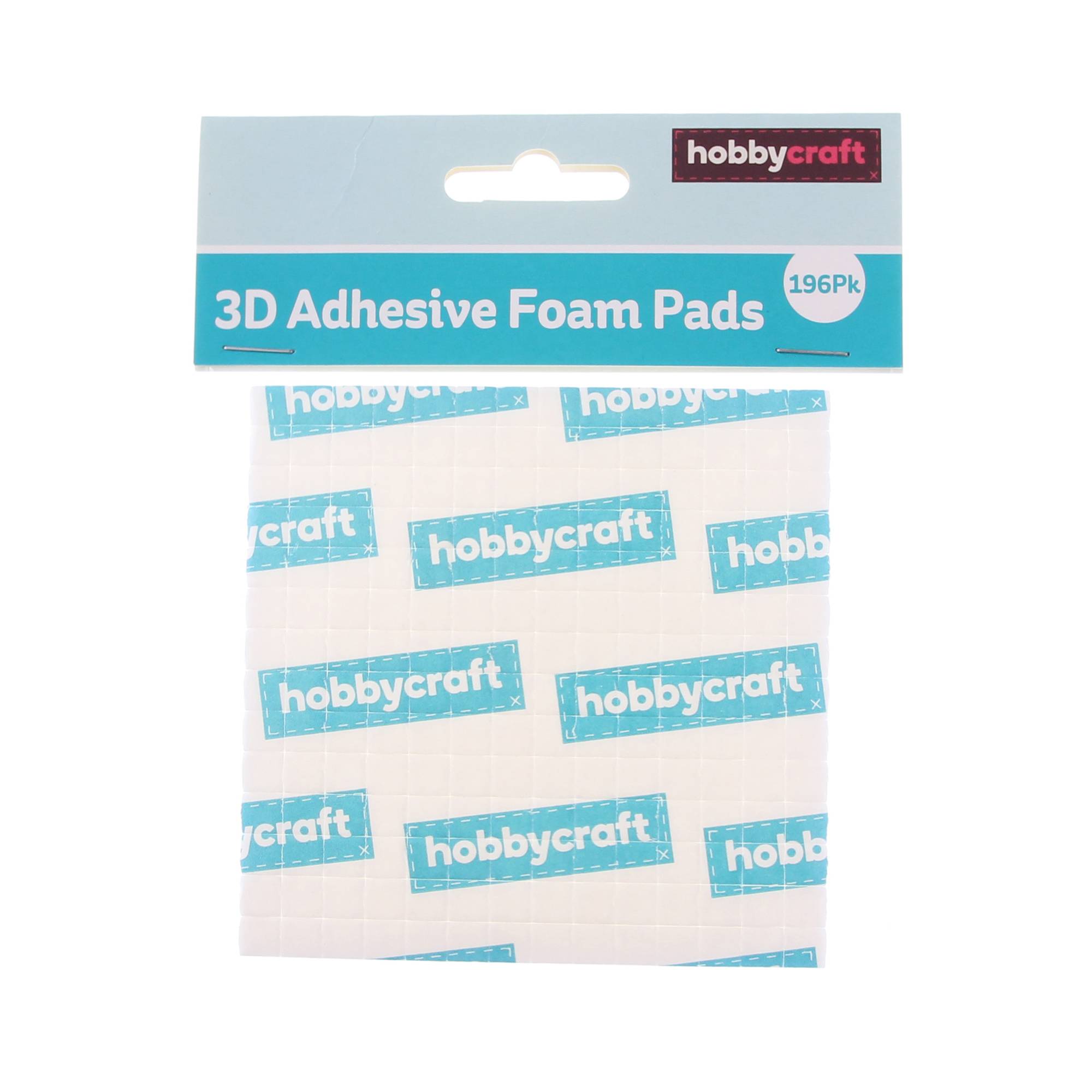 White Foam Pads 7mm x 7mm x 3mm 196 Pack Hobbycraft