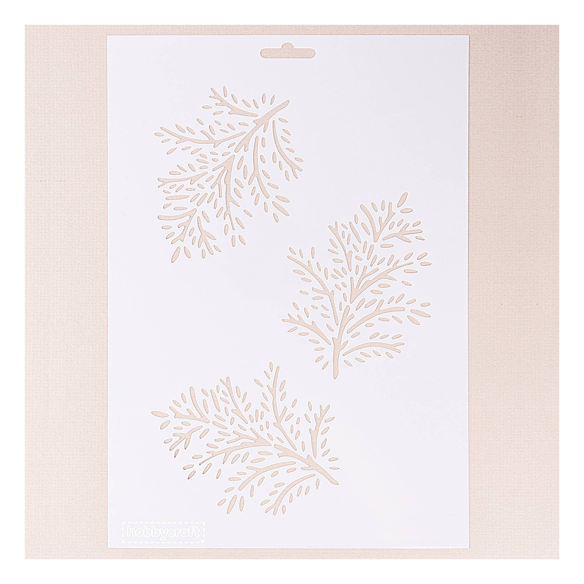 Leafy Branch Stencil 21cm x 29cm Hobbycraft