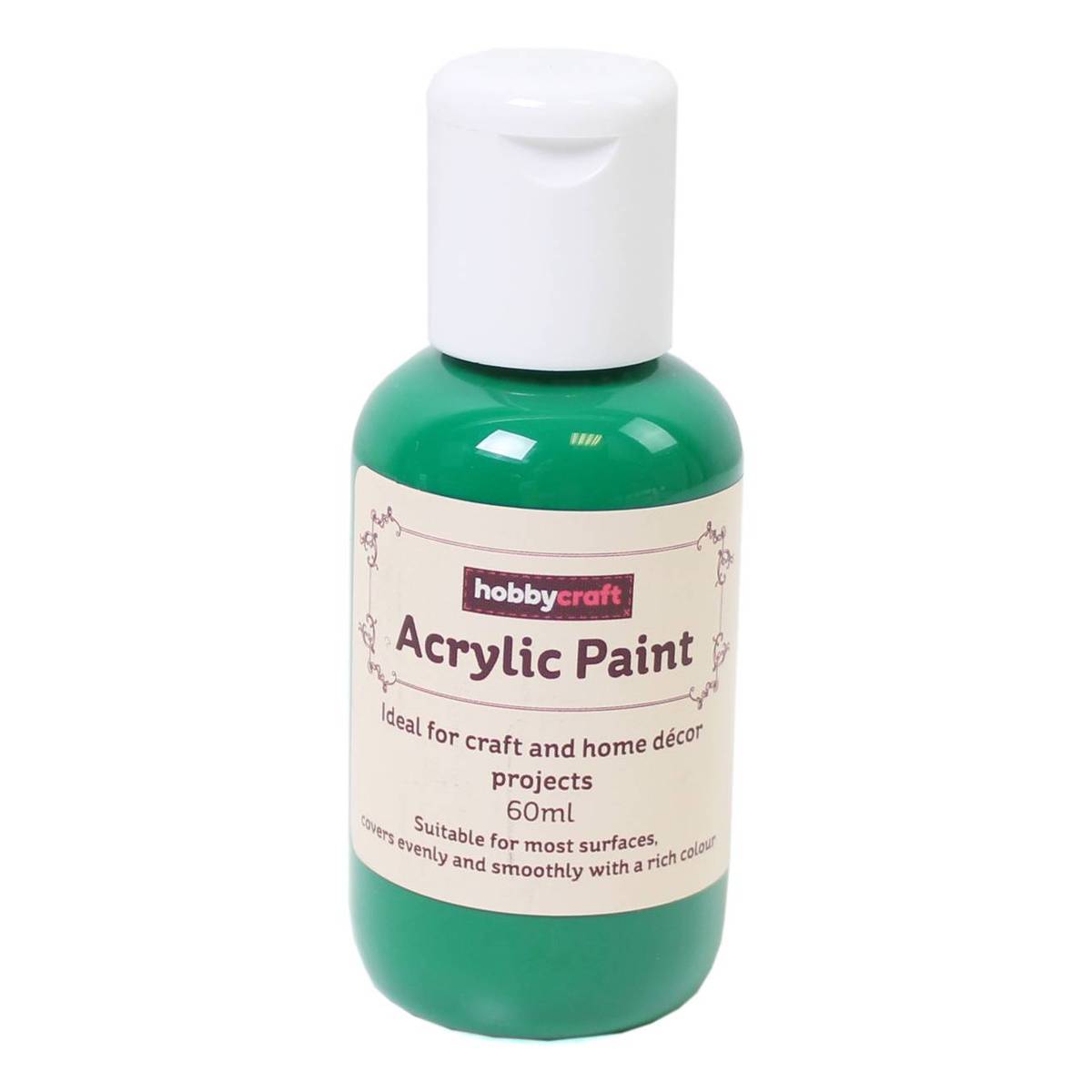 Bright Green Home Craft Acrylic Paint 60ml Hobbycraft