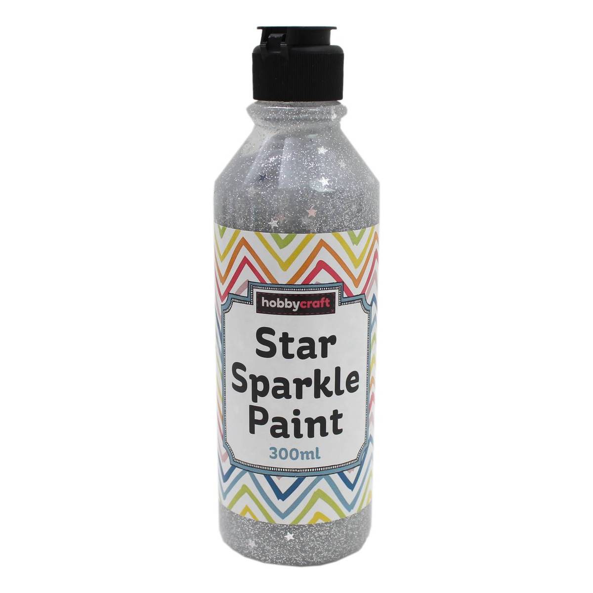 Silver Ready Mixed Star Sparkle Paint 300ml Hobbycraft