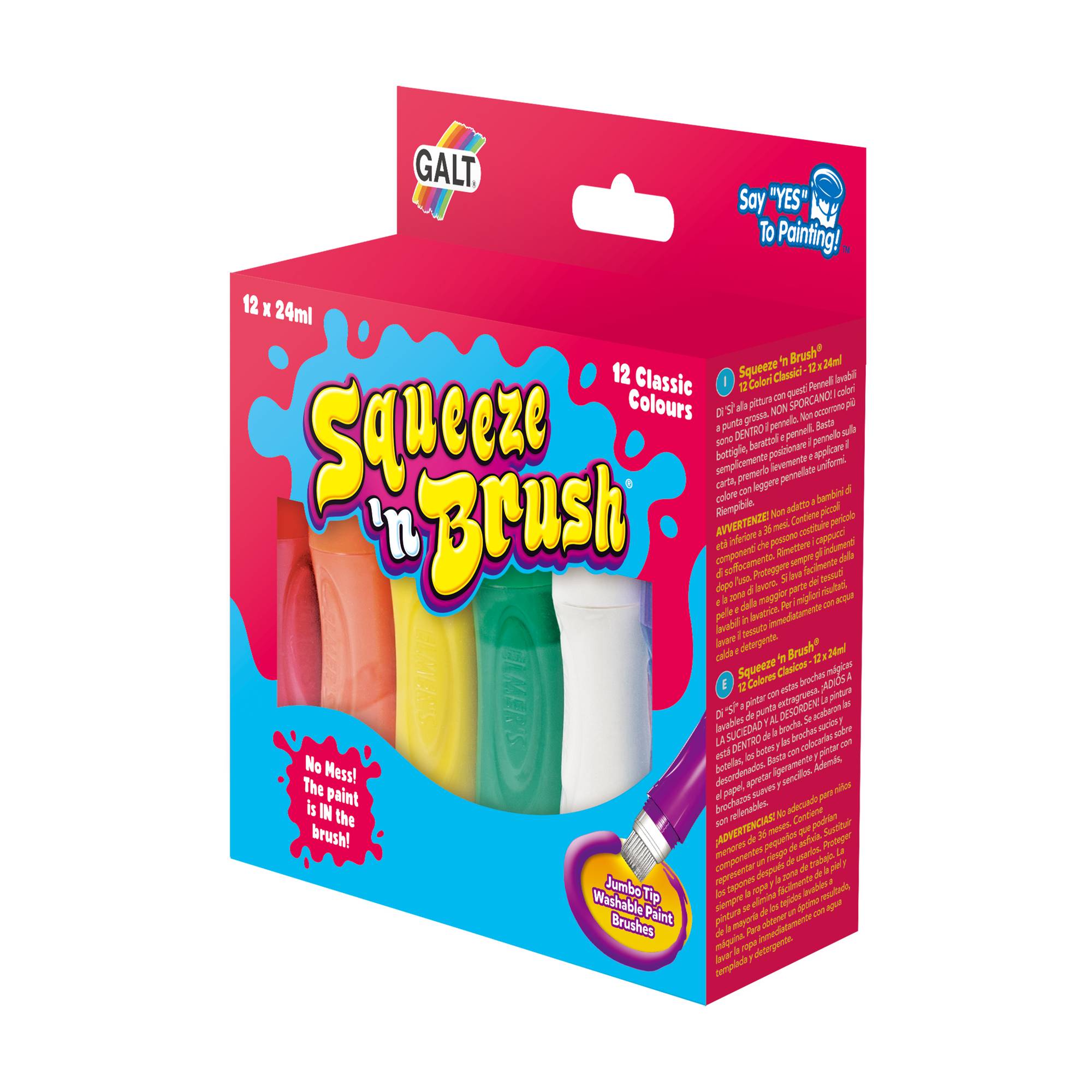 Galt Classic Squeeze ‘n’ Brush Colours 24ml 12 Pack Hobbycraft