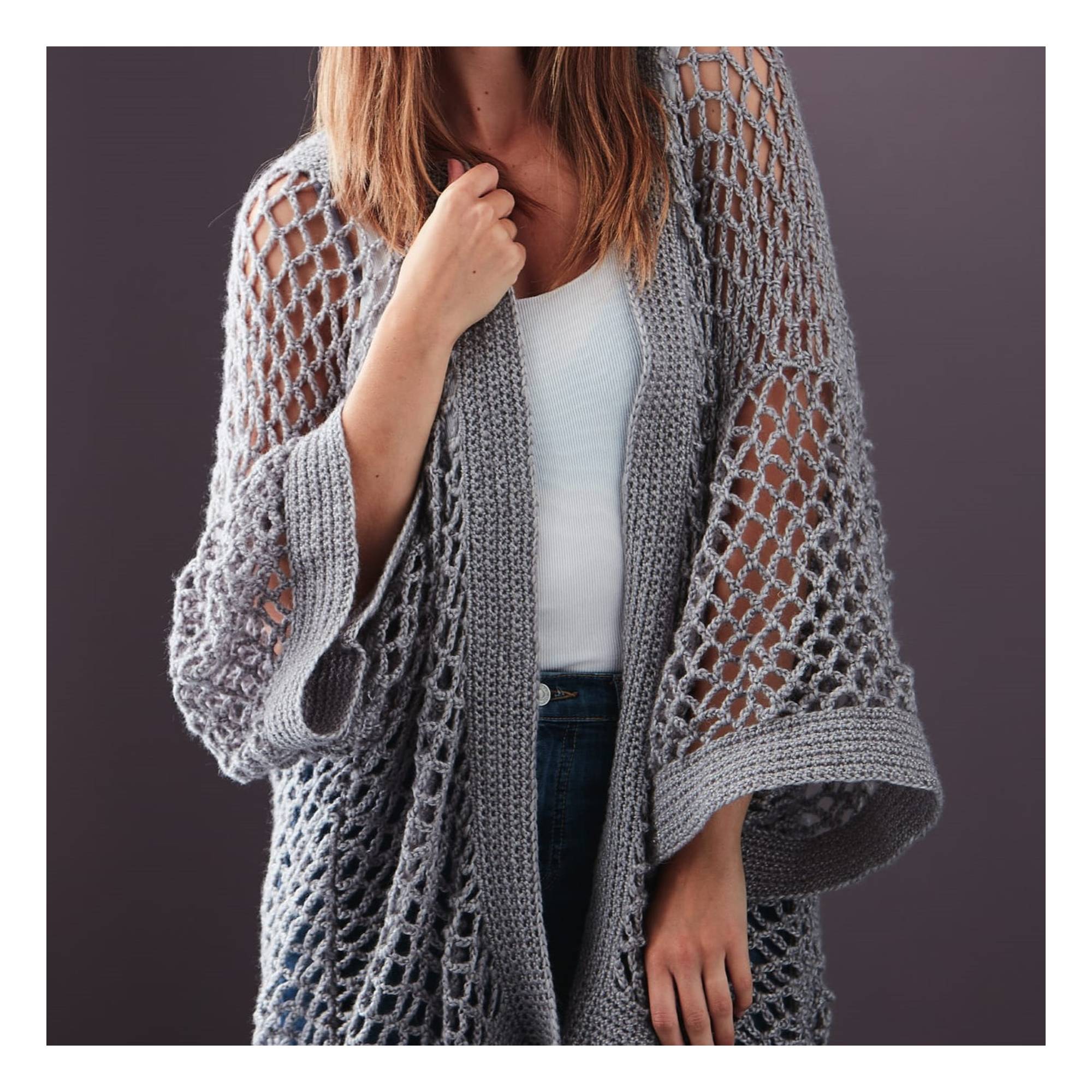 Knitcraft Open Work Kimono Digital Pattern 0125 Hobbycraft