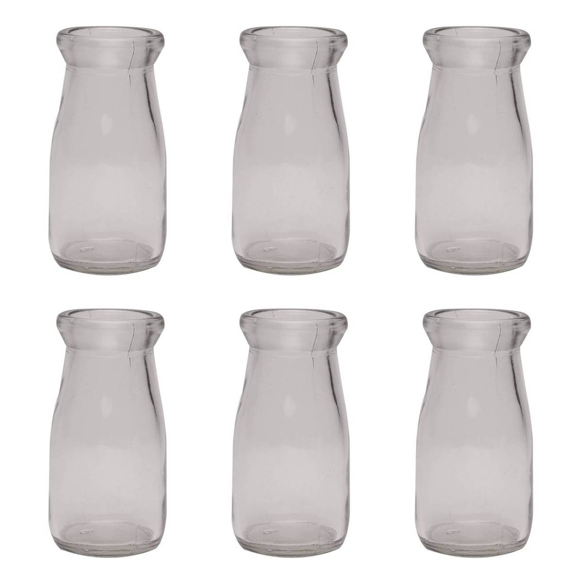 Buy Glass Milk Bottle 100ml 6 Pack for GBP 5.50 | Hobbycraft UK