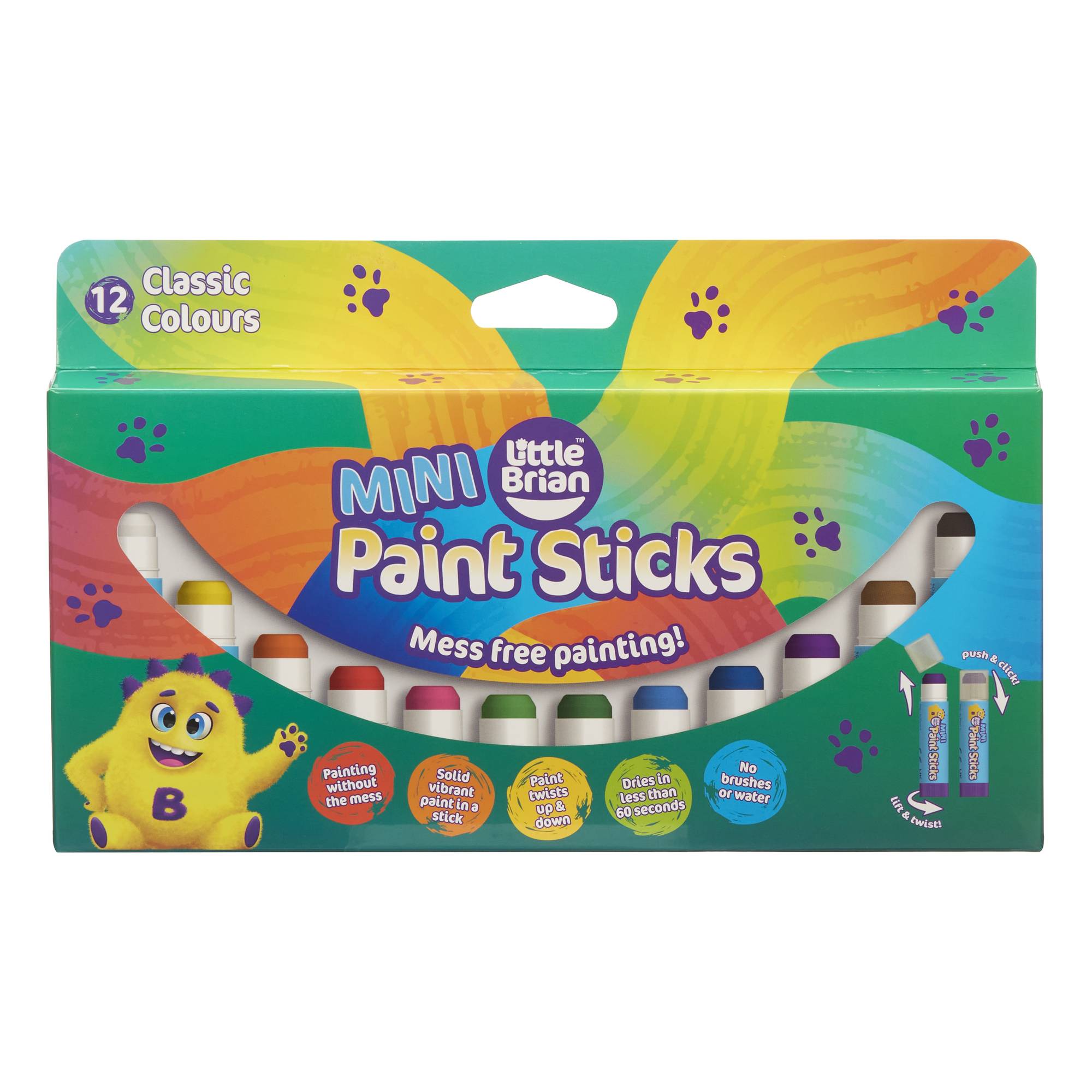 Little Brian Mini Paint Sticks 12 Pack Hobbycraft