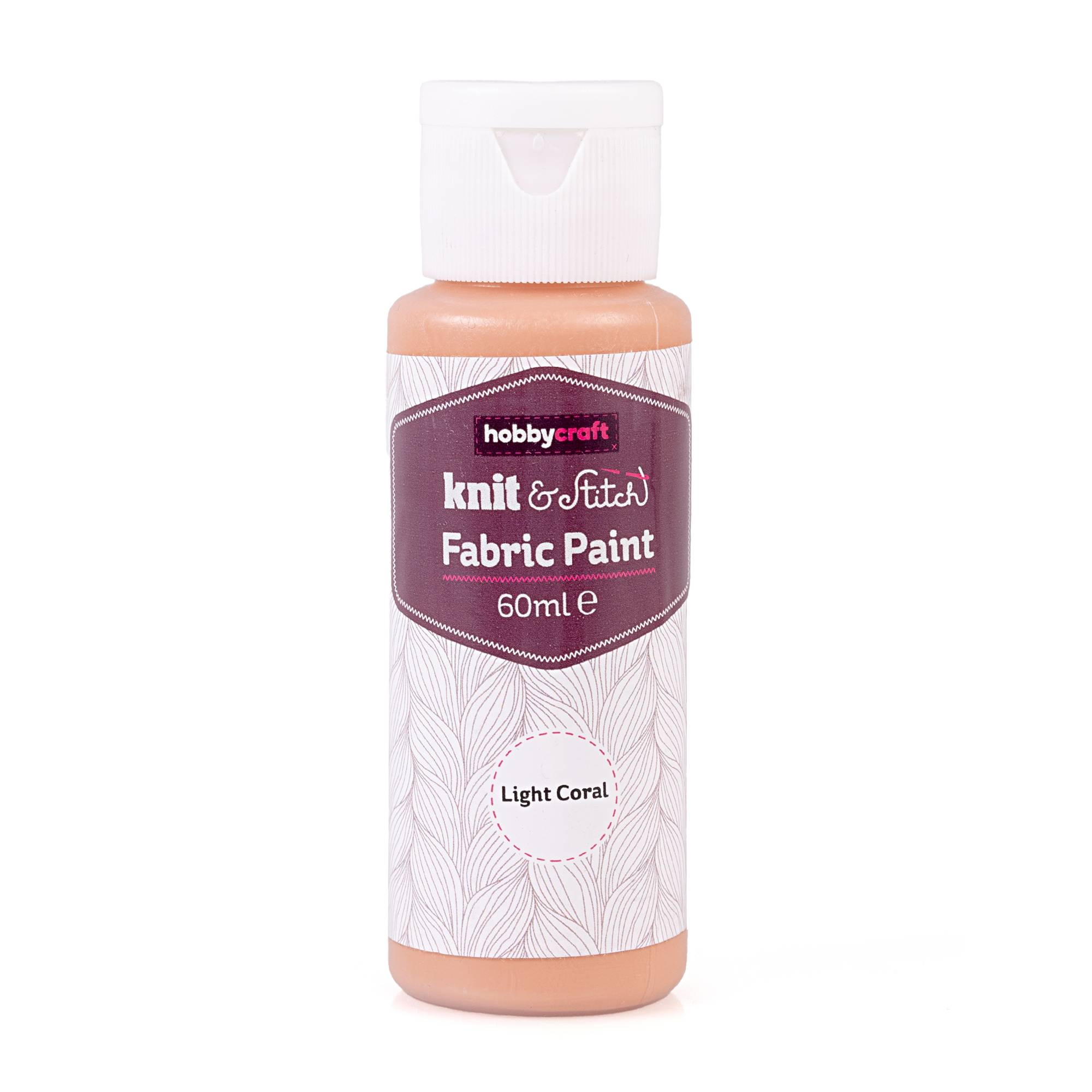 Light Coral Fabric Paint 60ml Hobbycraft