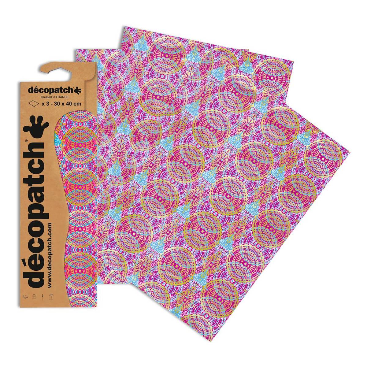 Decopatch Indian Swirls Paper 3 Sheets | Hobbycraft