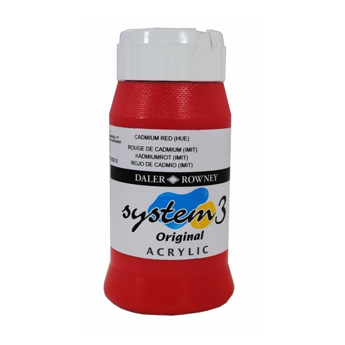 DalerRowney System 3 Cadmium Red Hue Acrylic Paint 500ml Hobbycraft