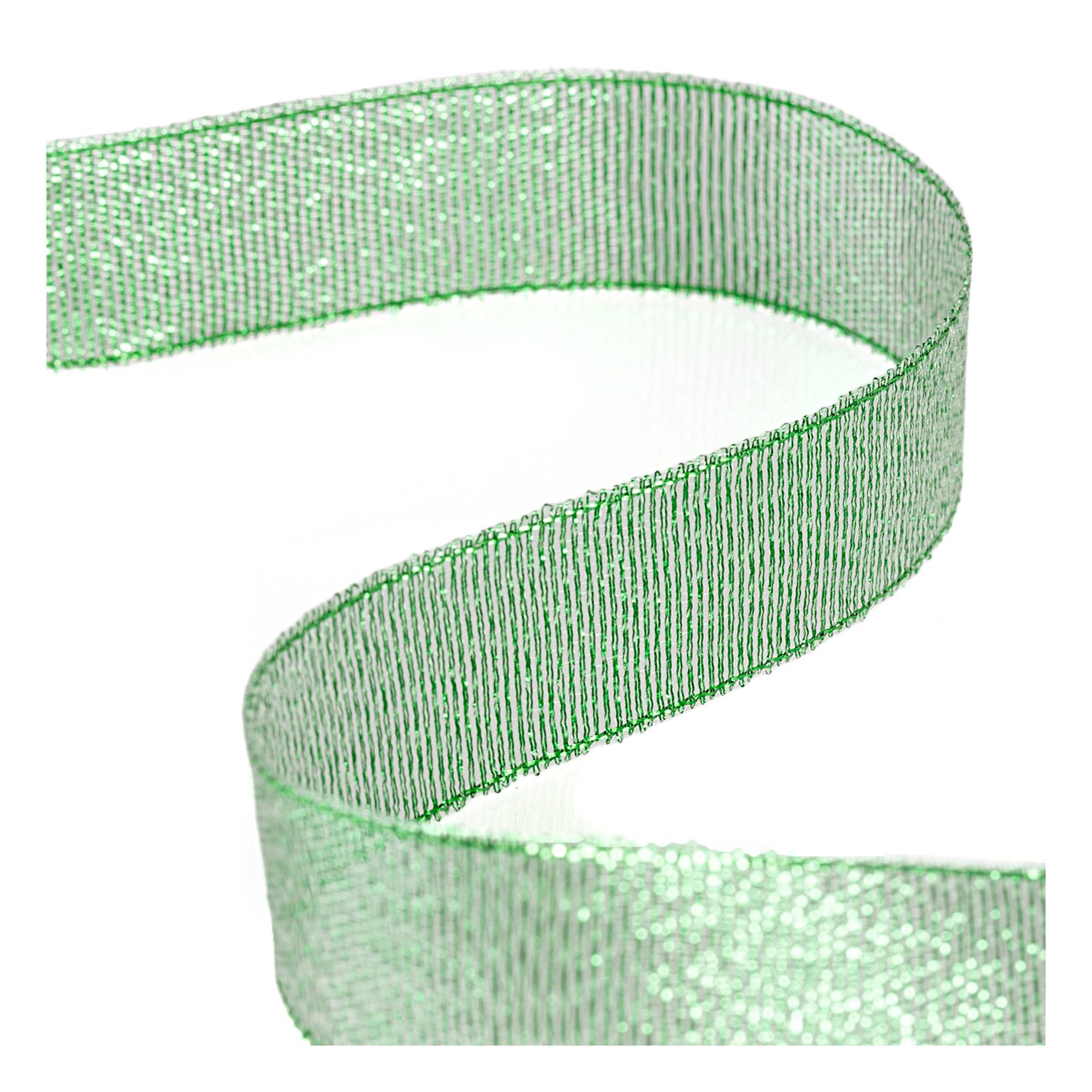 Green Metallic Ribbon 20mm x 10m Hobbycraft