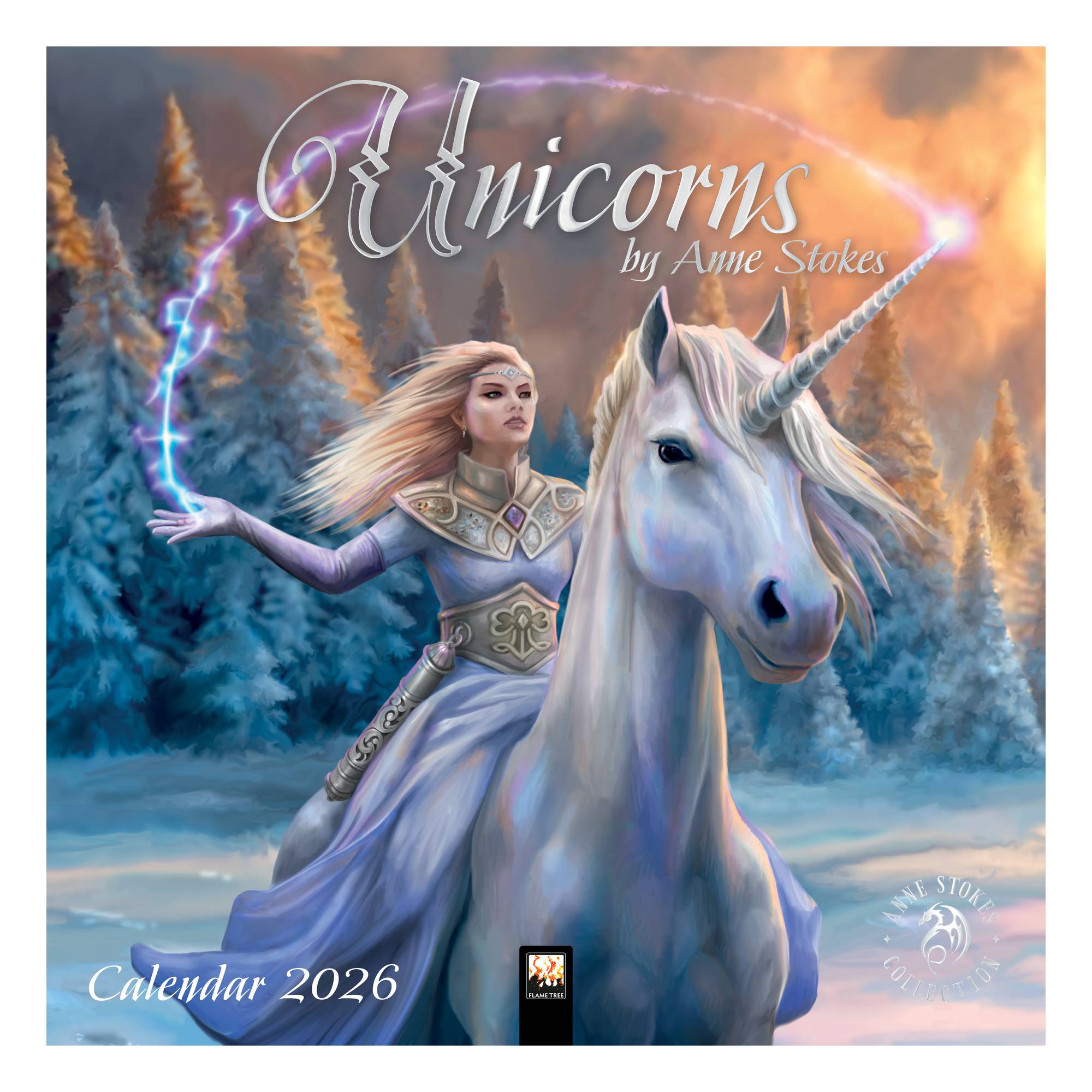 Anne Stokes Biglietto Di Auguri Compleanno Unicorn (Birthday Wishes) - Foresta Incantata Con Busta, Carta Eco-Friendly