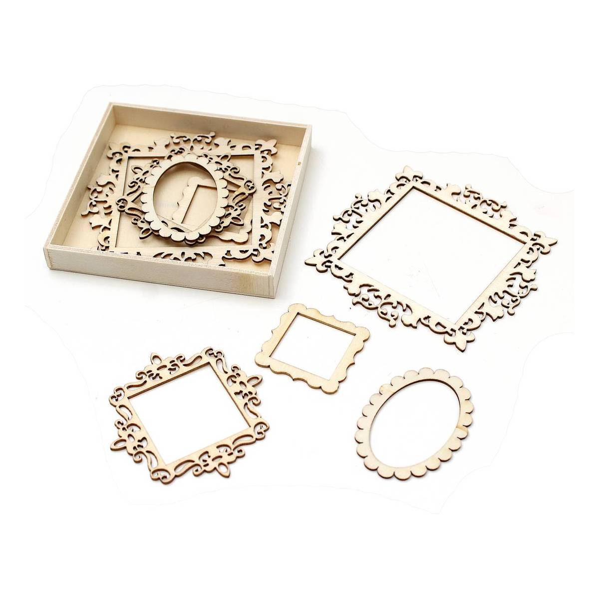 Wooden Frame Embellishments 8 Pieces Hobbycraft