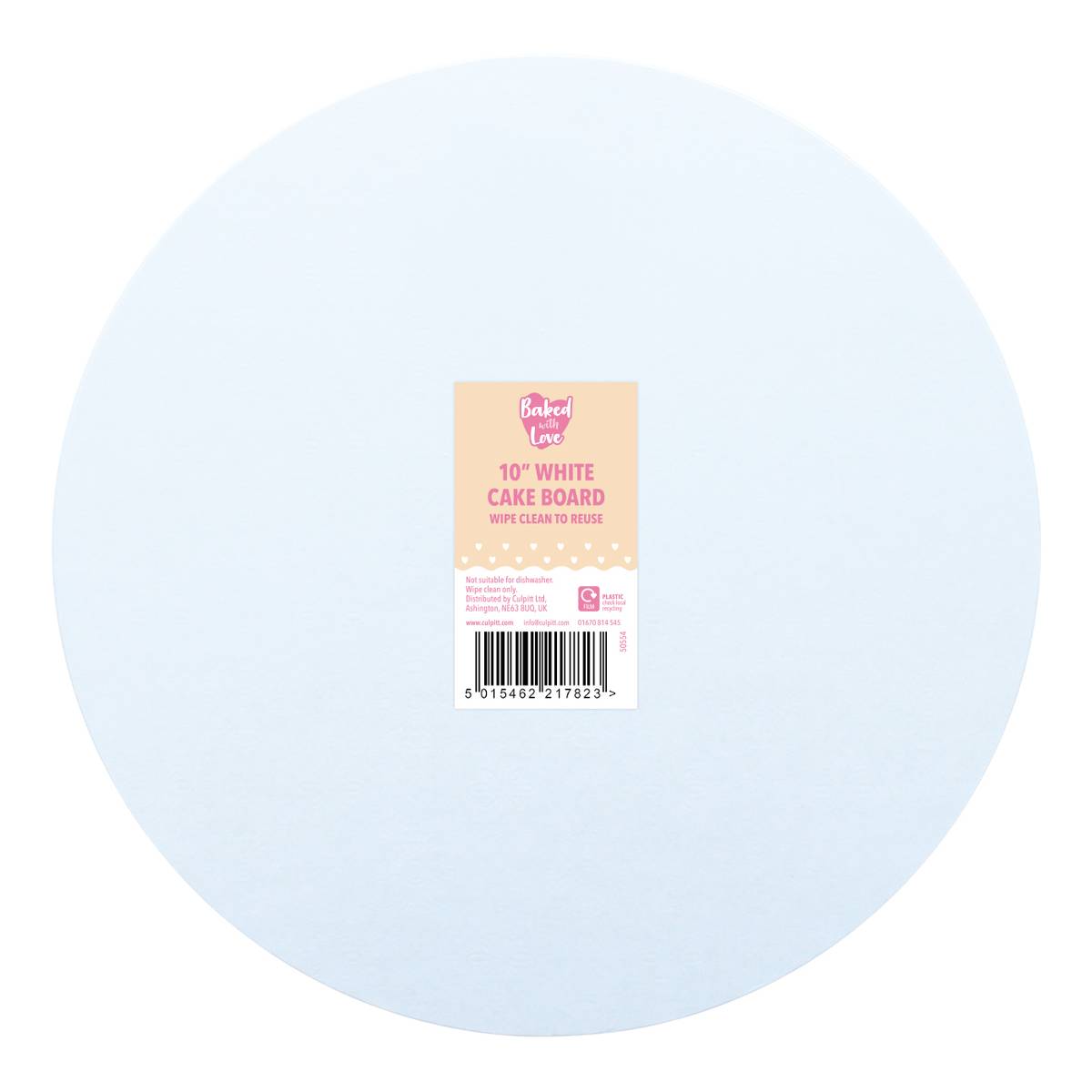 Baked With Love White Round Double Thick Cake Board 10 Inches Hobbycraft