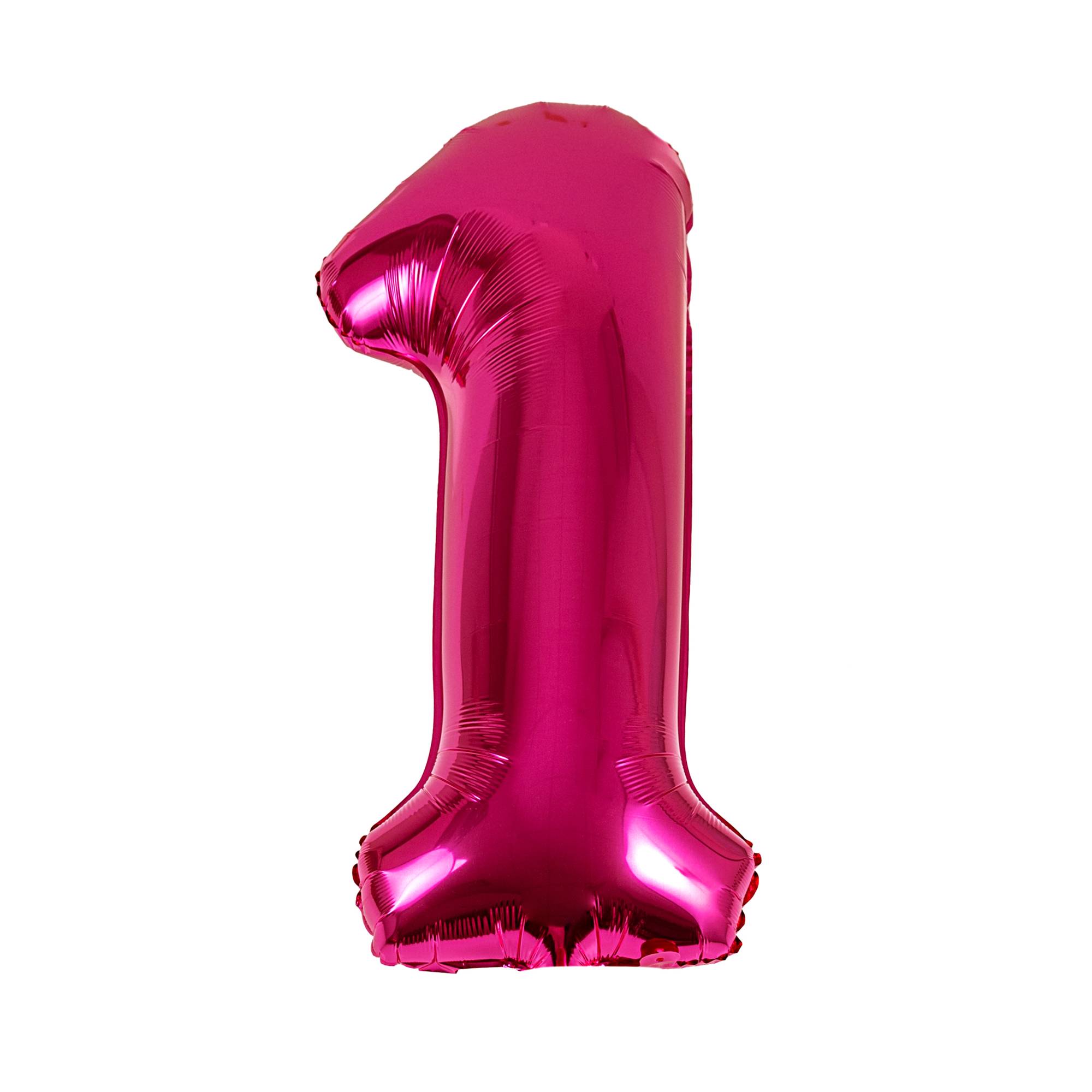 Extra Large Pink Foil Number 1 Balloon