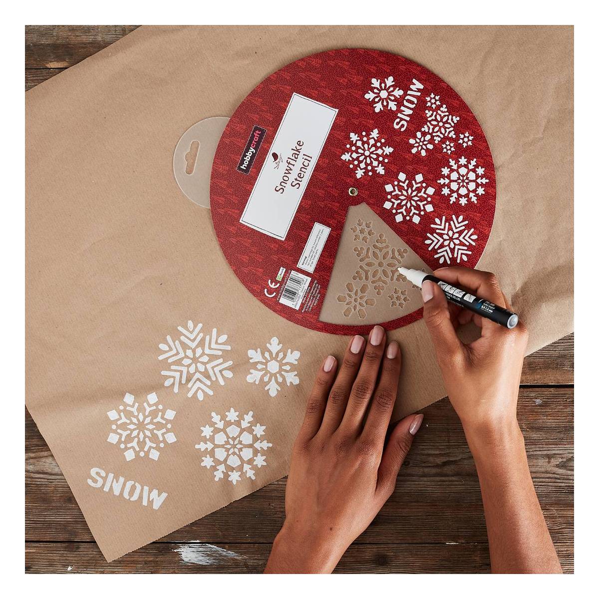 Christmas Snowflake Stencil Wheel 20cm Hobbycraft