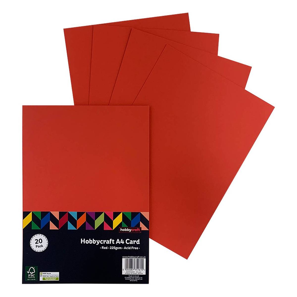 Red Card A4 20 Pack Hobbycraft