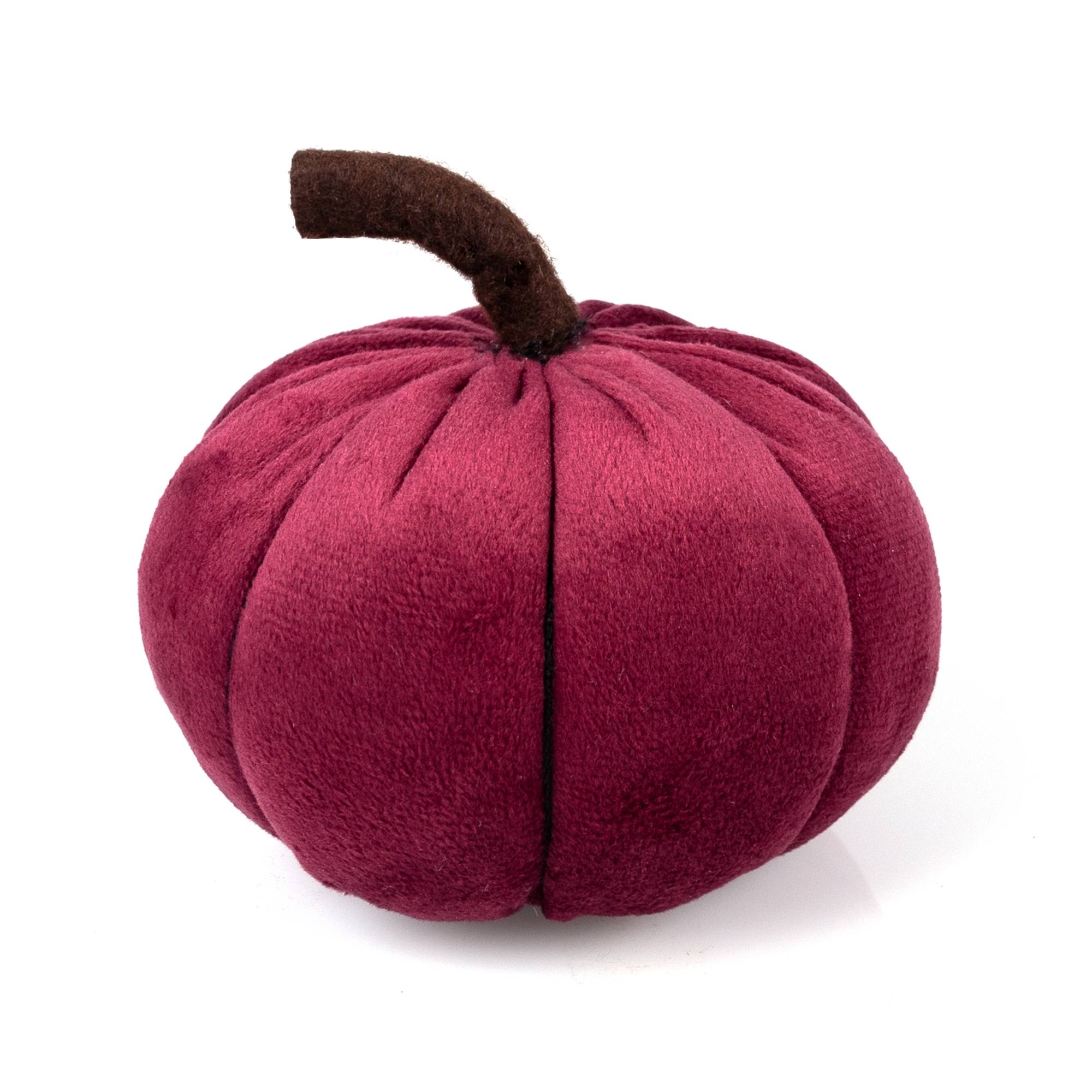 Burgundy Plush Pumpkin 9cm Hobbycraft