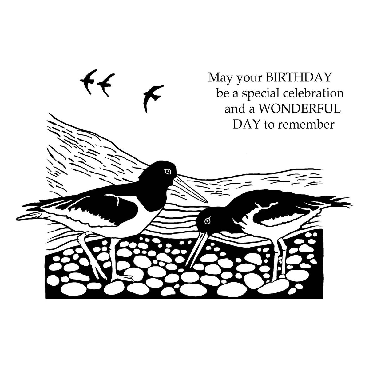 Woodware Oyster Catchers Clear Stamp Set 4 Pieces Hobbycraft