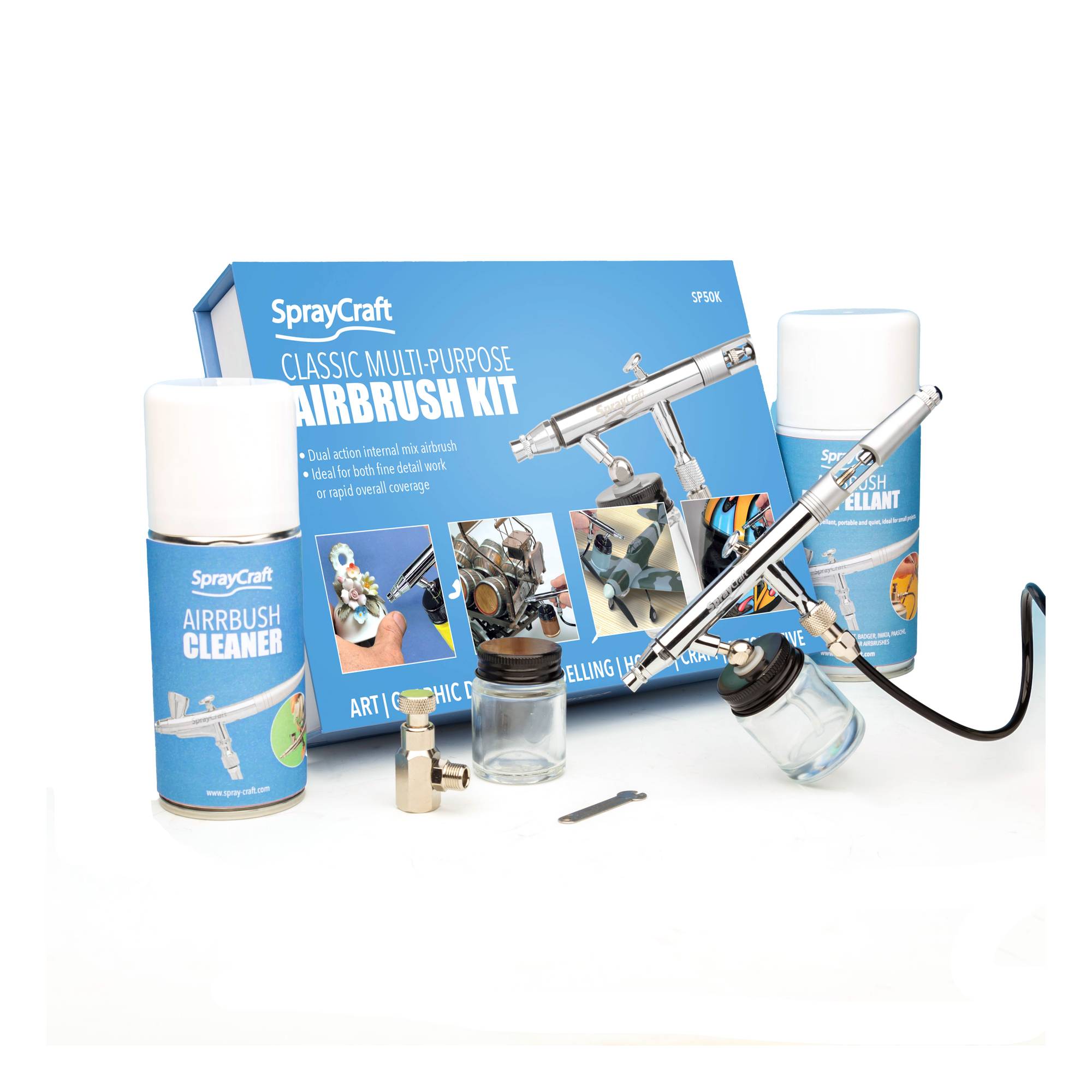 Spraycraft SP50K Classic MultiPurpose Airbrush Kit Hobbycraft