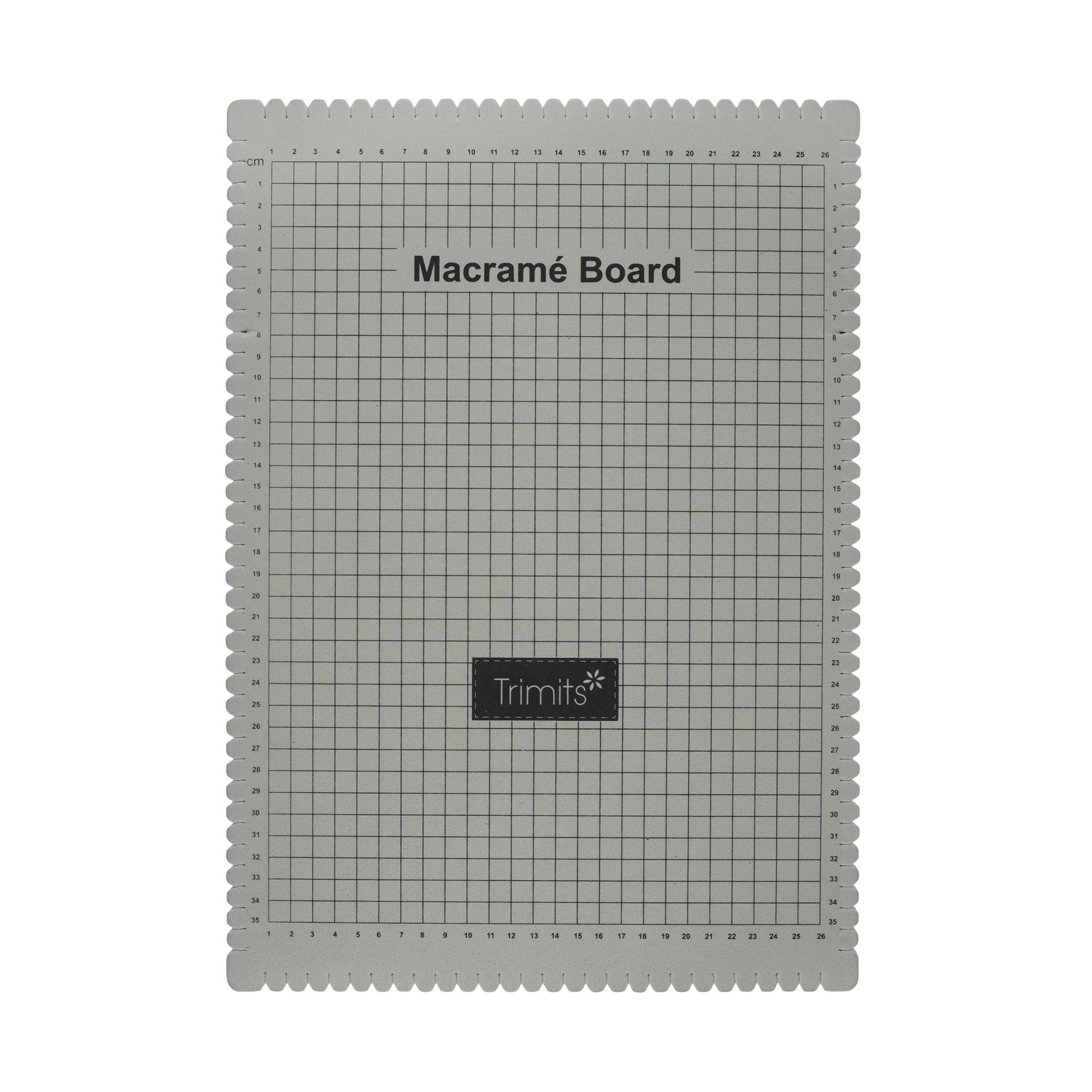 Tablero de macramé con aros de doble lado para proyectos de macramé con