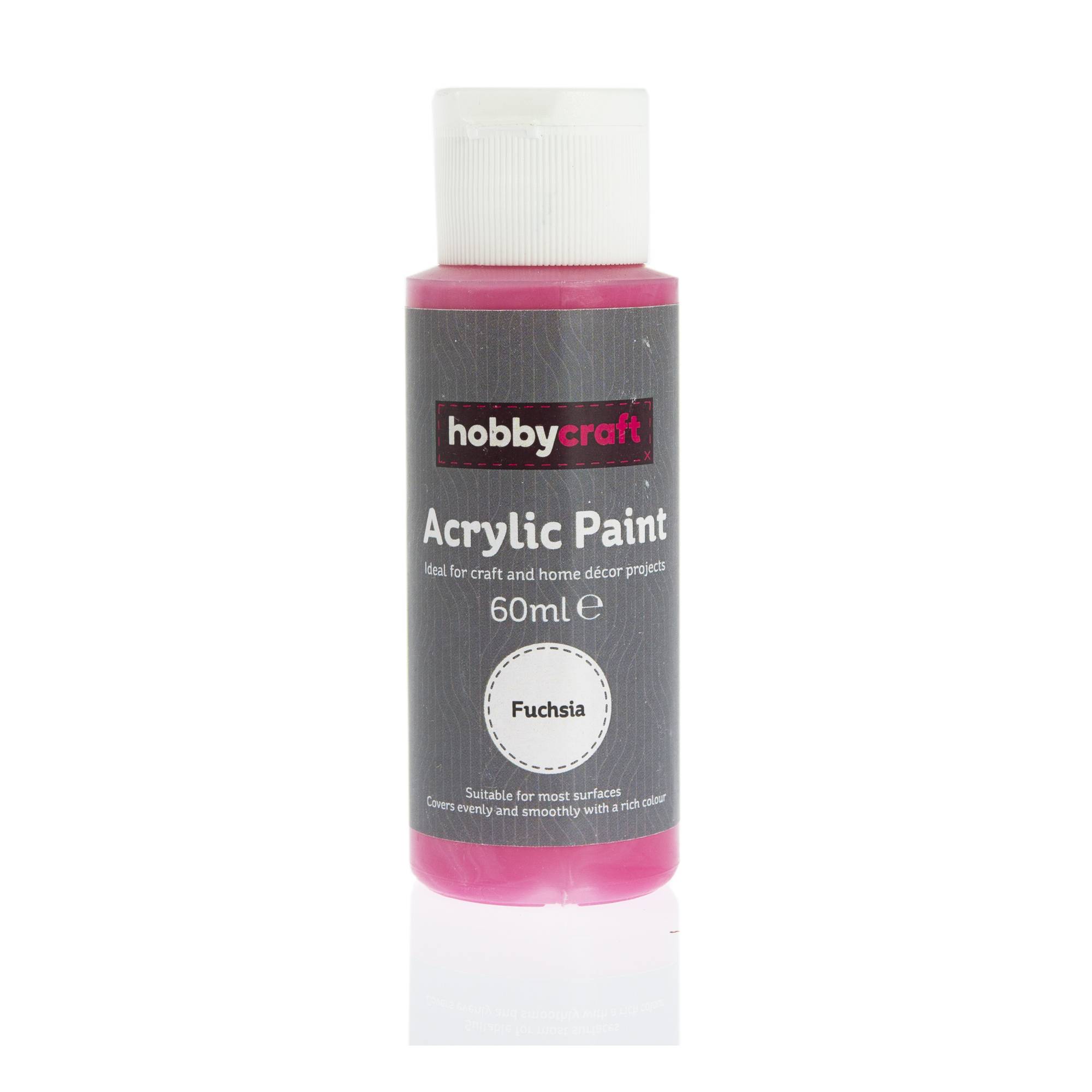 Fuchsia Acrylic Craft Paint 60ml Hobbycraft