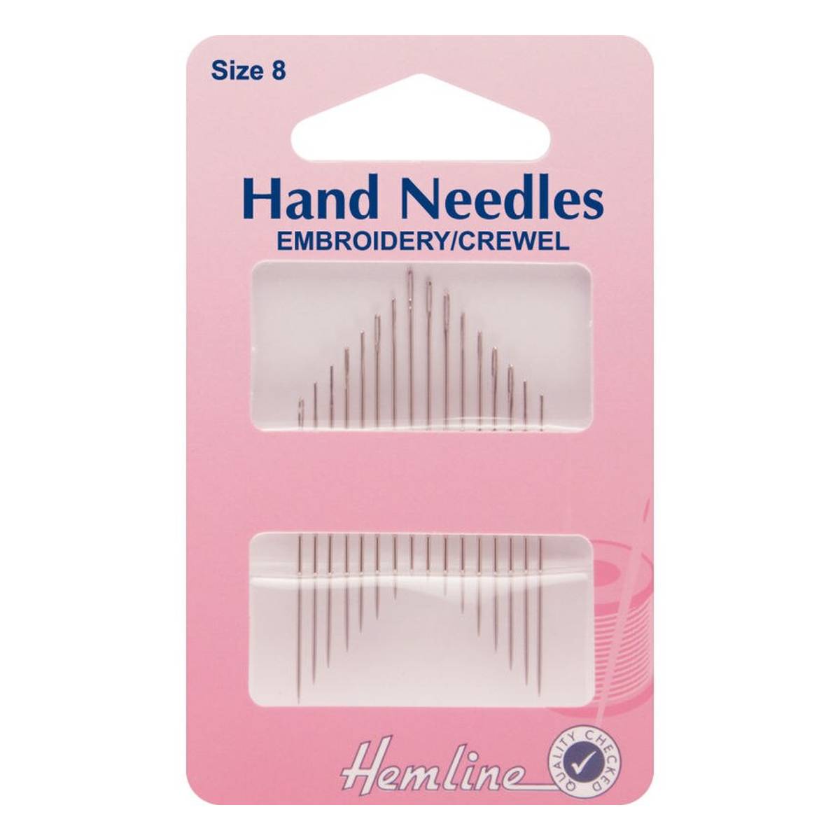 Hemline Size 8 Embroidery Crewel Needles 16 Pack Hobbycraft