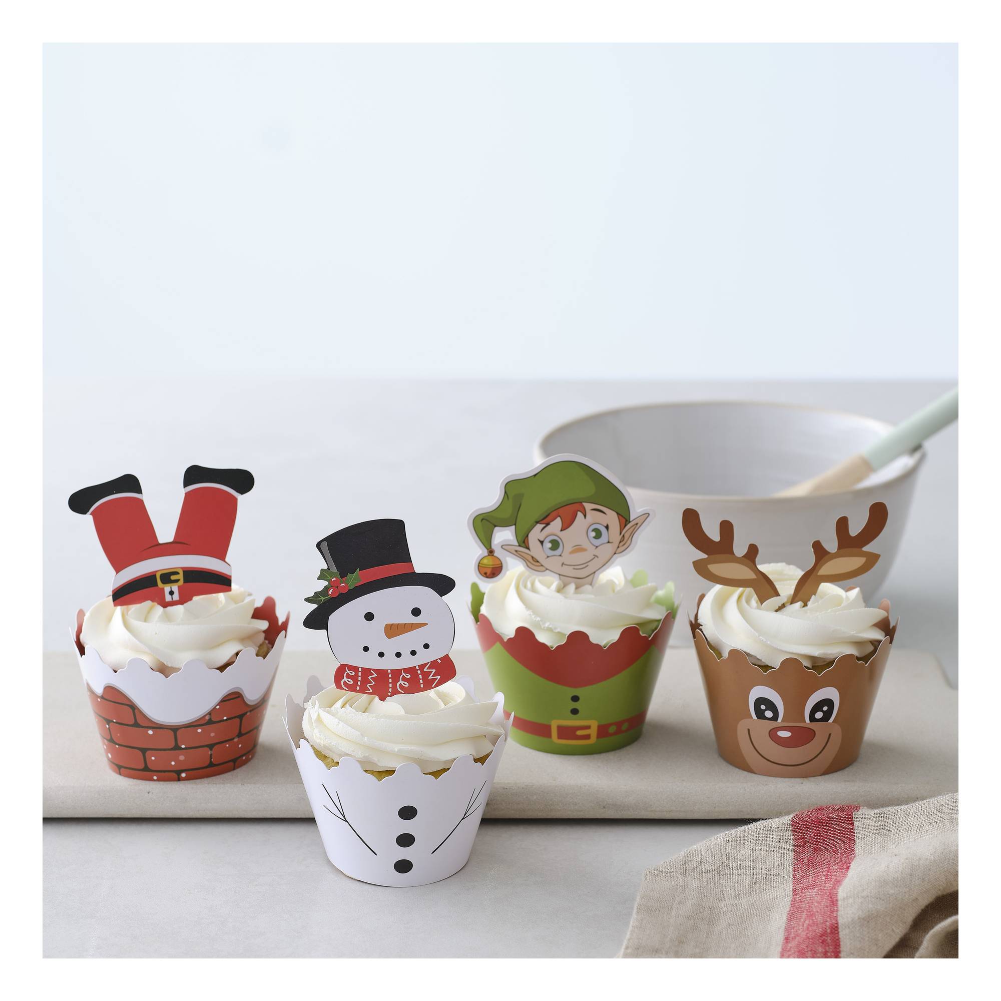 Christmas Cake Wraps and Toppers 12 Pack Hobbycraft