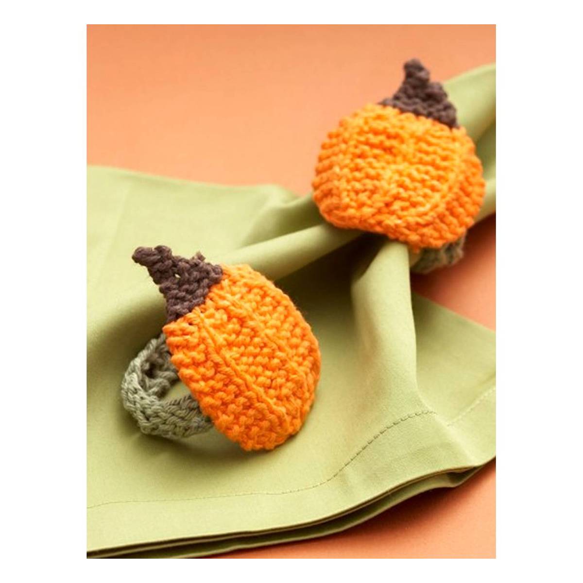FREE PATTERN Lily Sugar 'n Cream Pumpkin Napkin Rings Hobbycraft