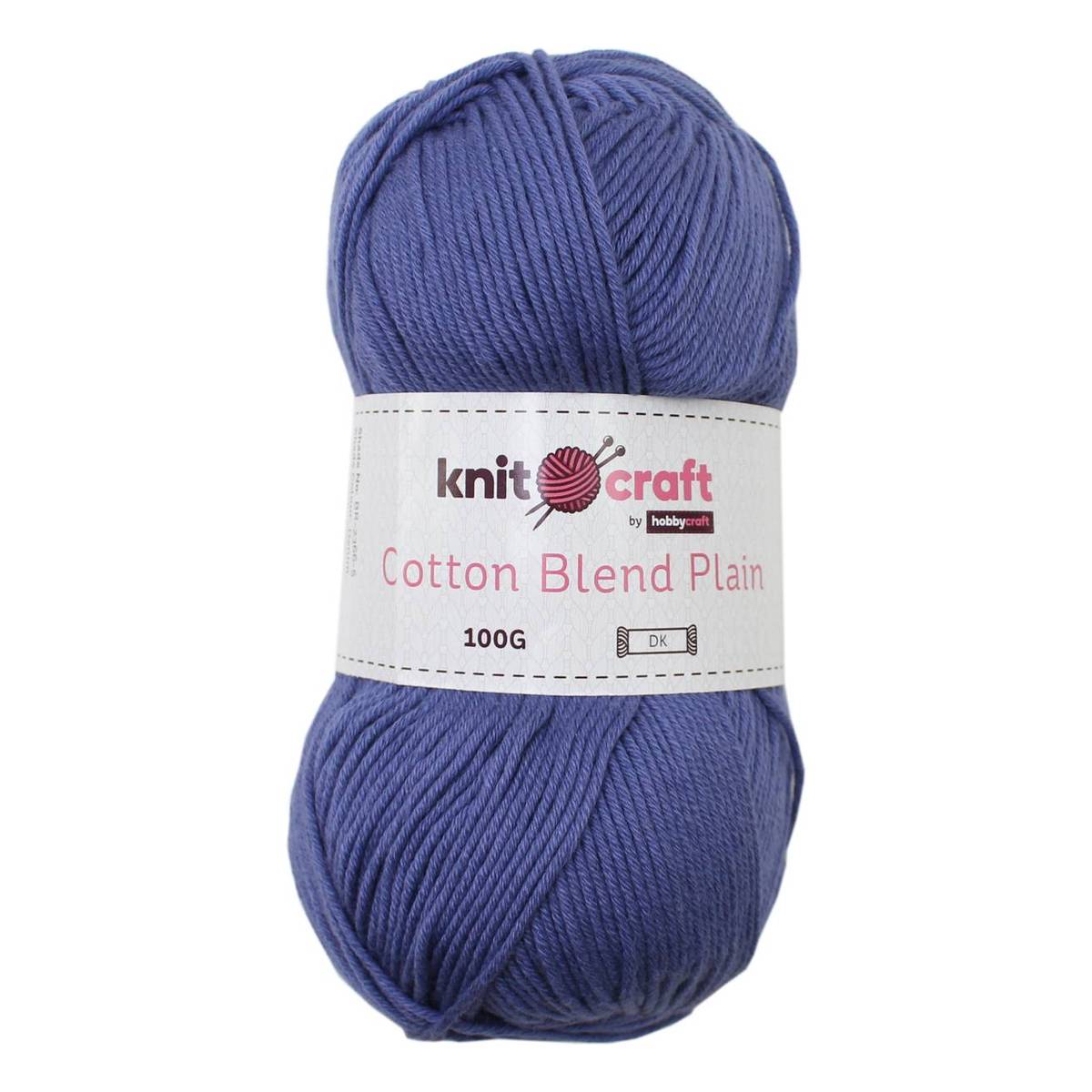 Knitcraft Denim Cotton Blend Plain DK Yarn 100g | Hobbycraft