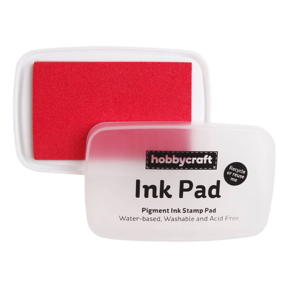 Ink Pad, H: 2 cm, size 9x6 cm, christmas red, 1 pc