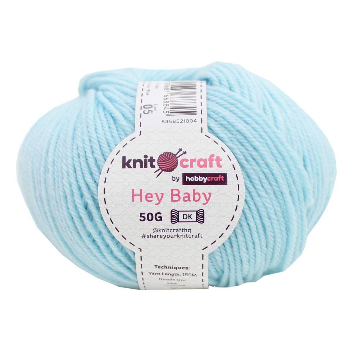 Knitcraft Baby Blue Hey Baby DK Yarn 50g Hobbycraft