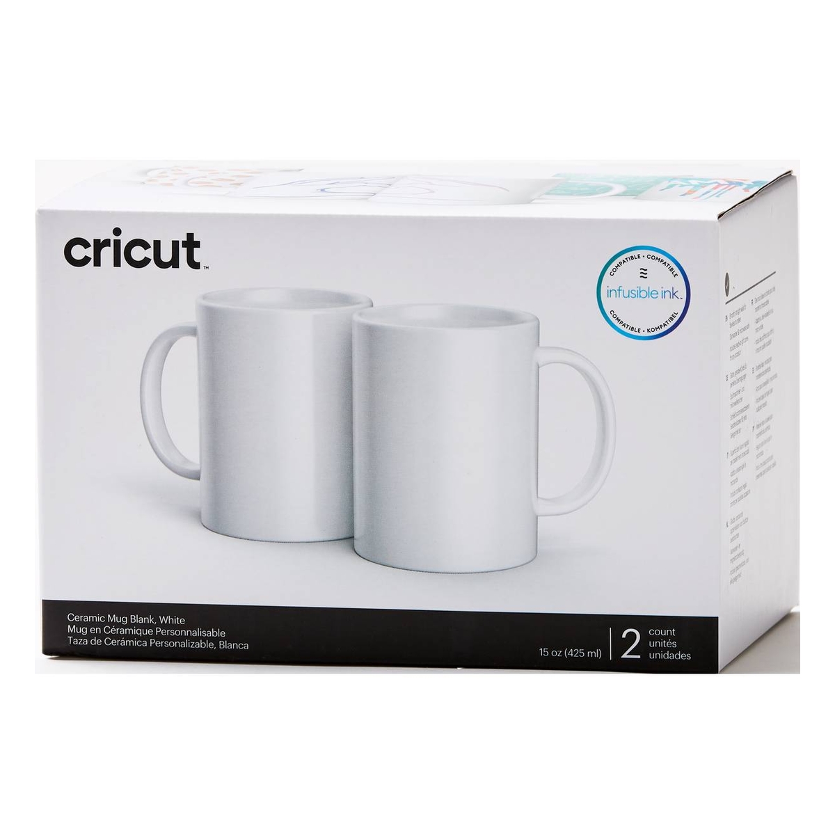 Cricut Ceramic Mug Blank 425ml 2 Pack | Hobbycraft