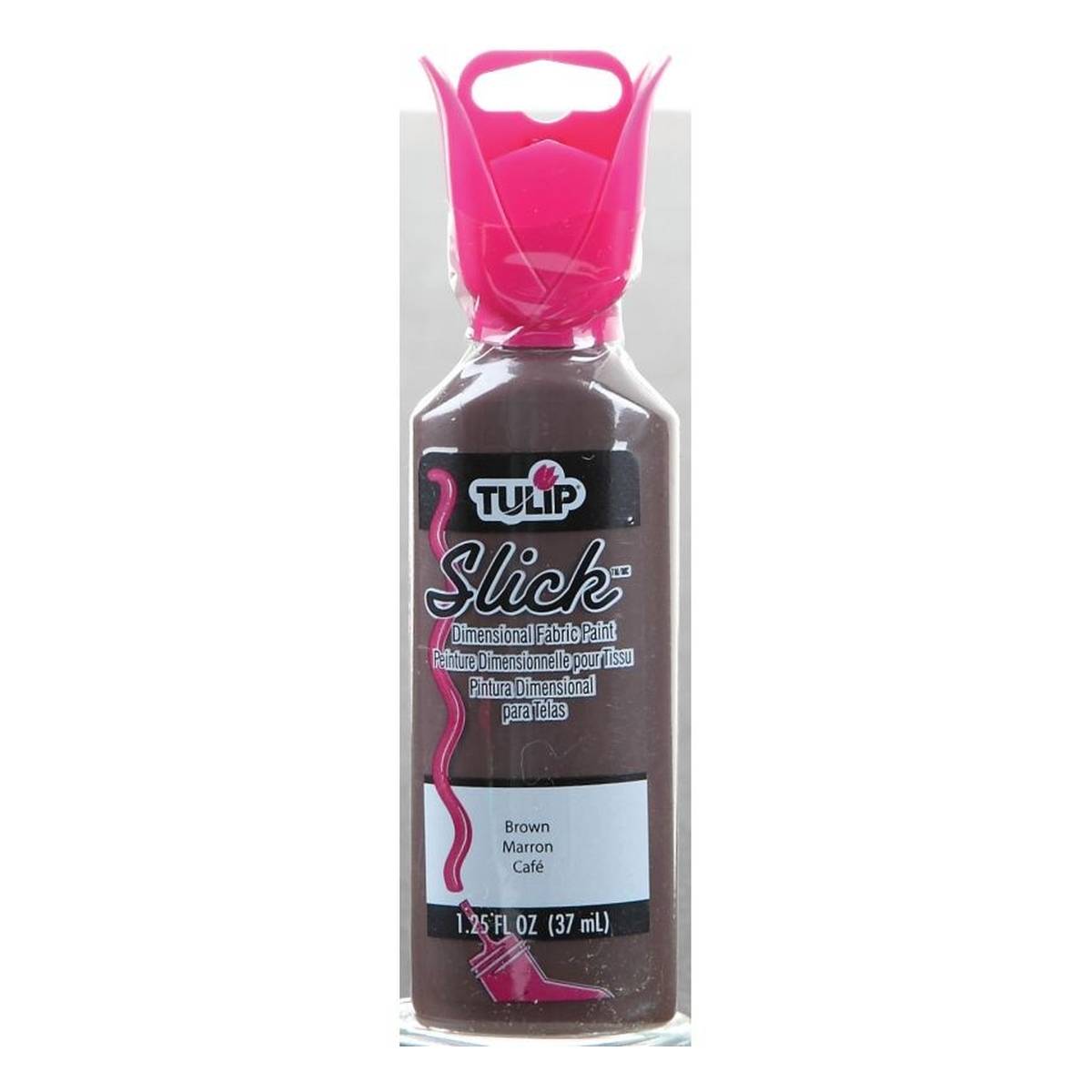 Tulip Brown Slick Fabric Paint 37ml Hobbycraft